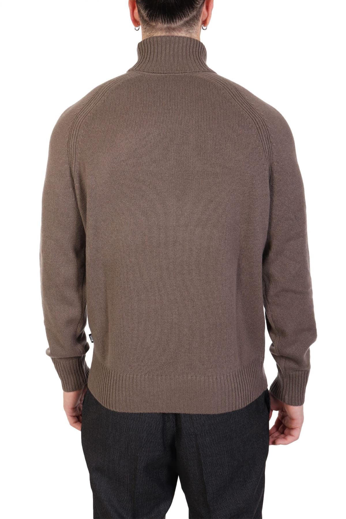 BOSS ΠΛΕΚΤΟ TURTLE NECK H-ELOGICO ΓΚΡΙ-ΧΑΚΙ