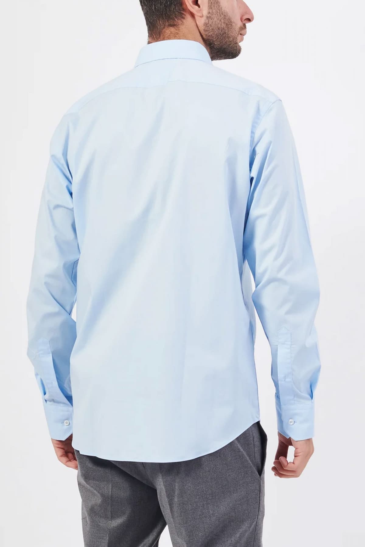 BOSS ΠΟΥΚΑΜΙΣΟ REGULAR FIT H-JOE-KENT-C3-214 EASY IRON STRETCH ΣΙΕΛ