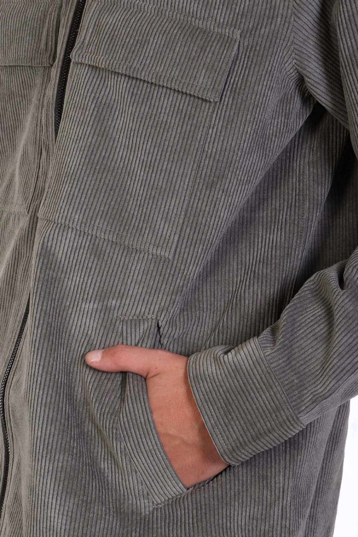 BOSS CASUAL ΠΟΥΚΑΜΙΣΟ ΚΟΤΛΕ FULLZIP LOZZY M ΓΚΡΙ