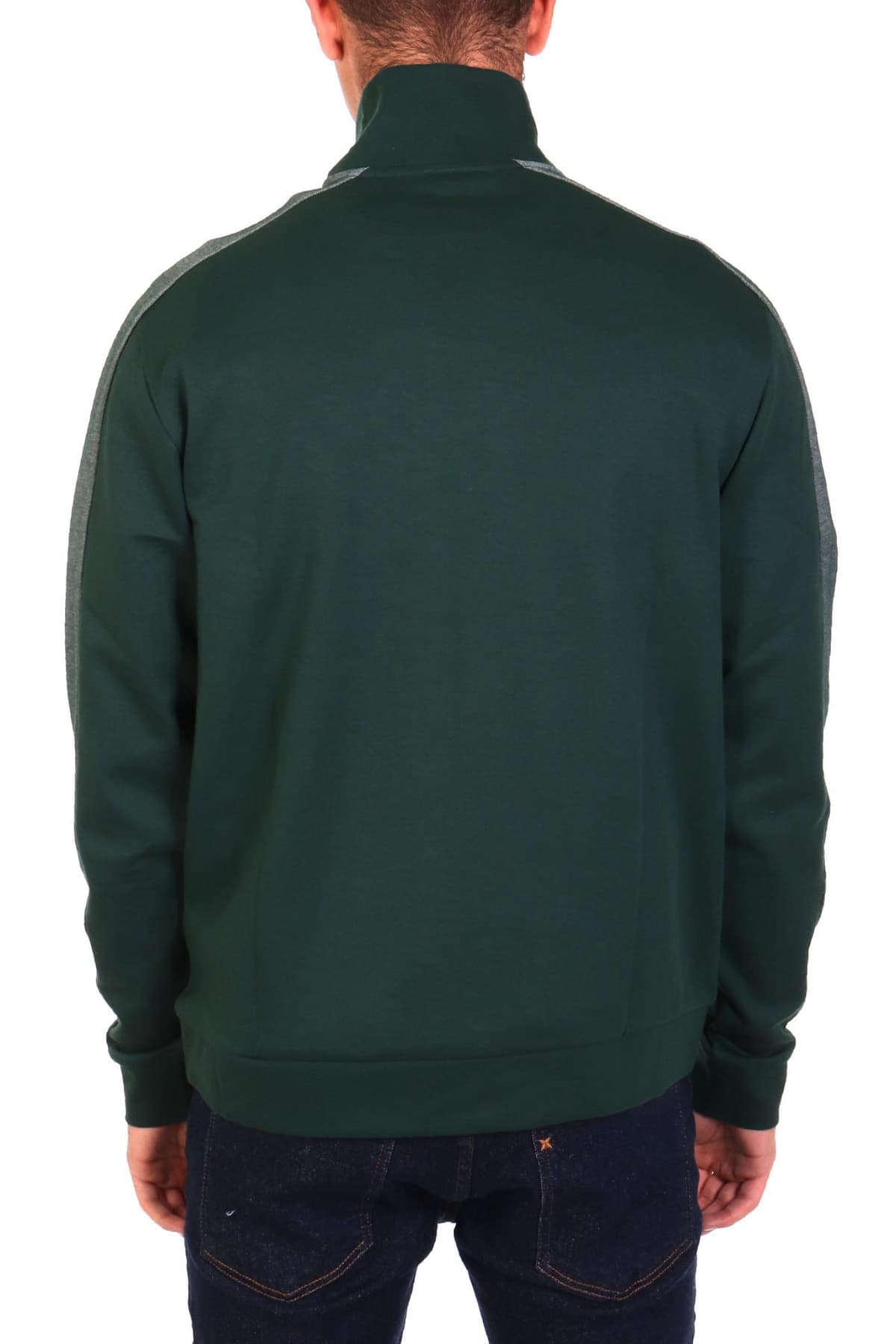 BOSS HOMEWEAR ΦΟΥΤΕΡ FULLZIP TRACKSUIT 1/4 JACKET ΠΡΑΣΙΝΟ