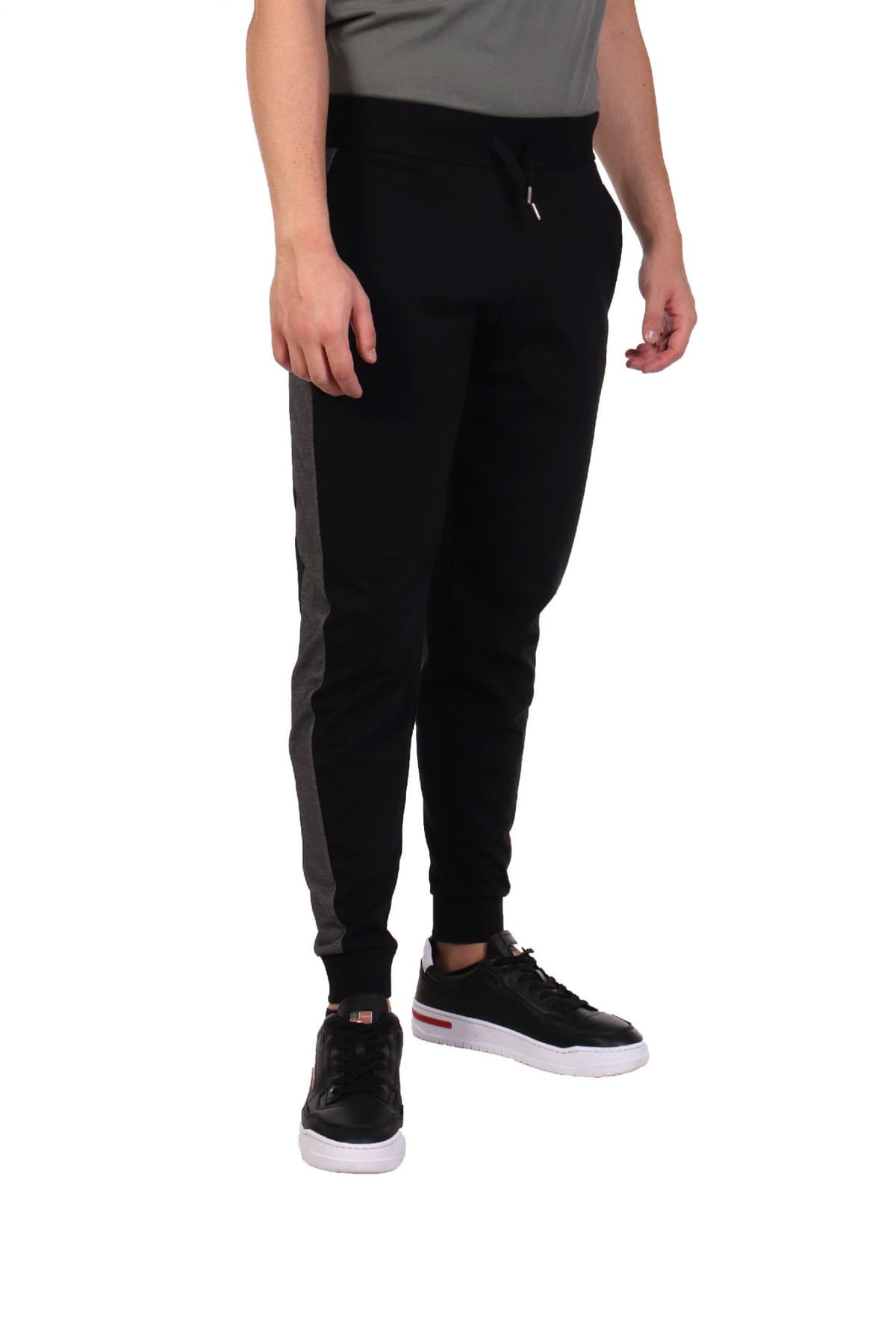 BOSS HOMEWEAR ΠΑΝΤΕΛΟΝΙ ΦΟΡΜΑ TRACKSUIT PANTS ΜΑΥΡΟ