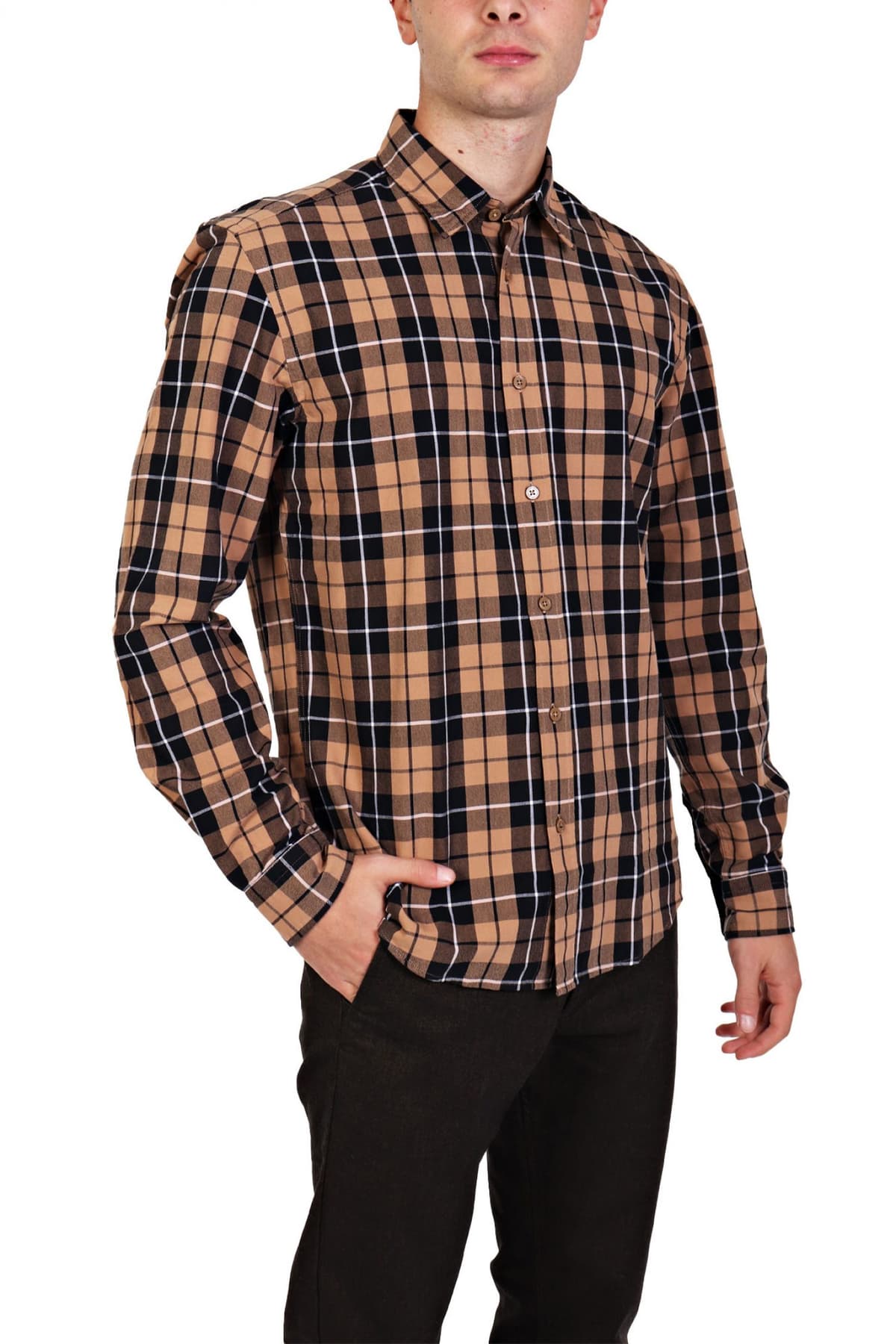 BOSS ΠΟΥΚΑΜΙΣΟ ΚΑΡΩ REGULAR FIT C-LIAM-KENT-C1-243 ΜΠΕΖ