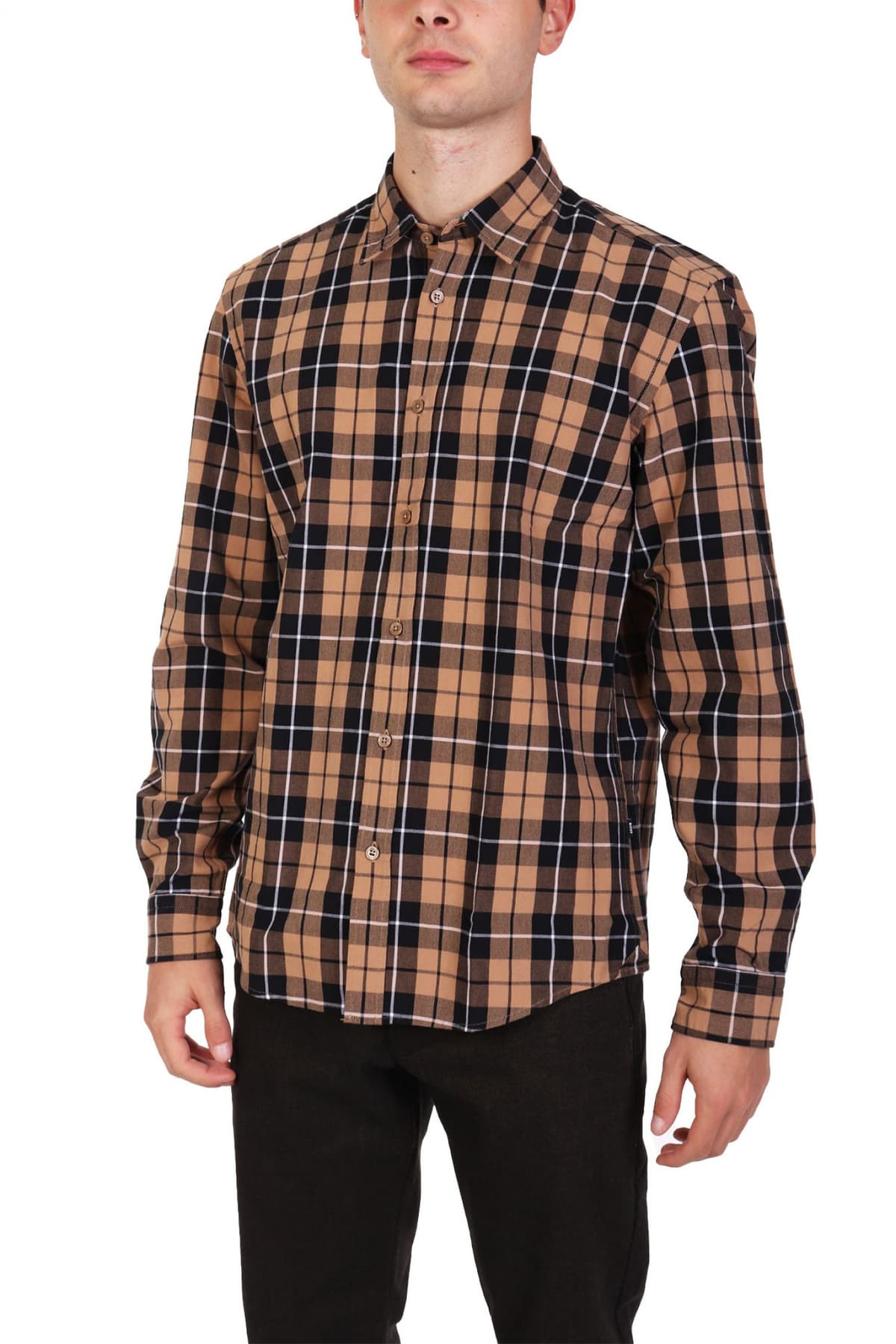 BOSS ΠΟΥΚΑΜΙΣΟ ΚΑΡΩ REGULAR FIT C-LIAM-KENT-C1-243 ΜΠΕΖ