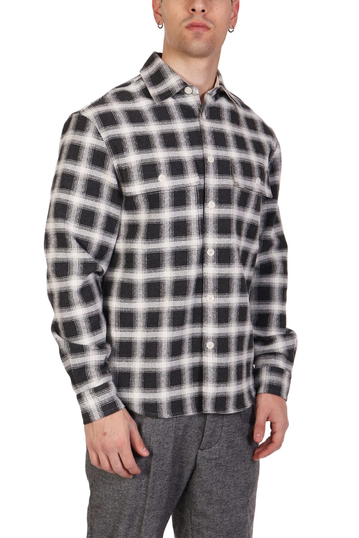 BOSS ΠΟΥΚΑΜΙΣΟ ΚΑΡΩ RELAXED FIT C-OWEN-2P-C6-244 ΓΚΡΙ