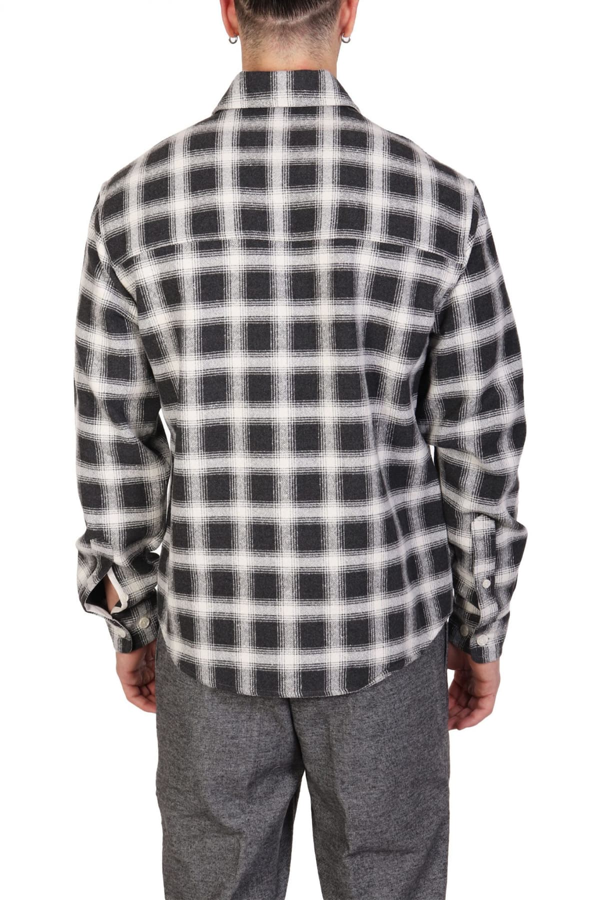 BOSS ΠΟΥΚΑΜΙΣΟ ΚΑΡΩ RELAXED FIT C-OWEN-2P-C6-244 ΓΚΡΙ