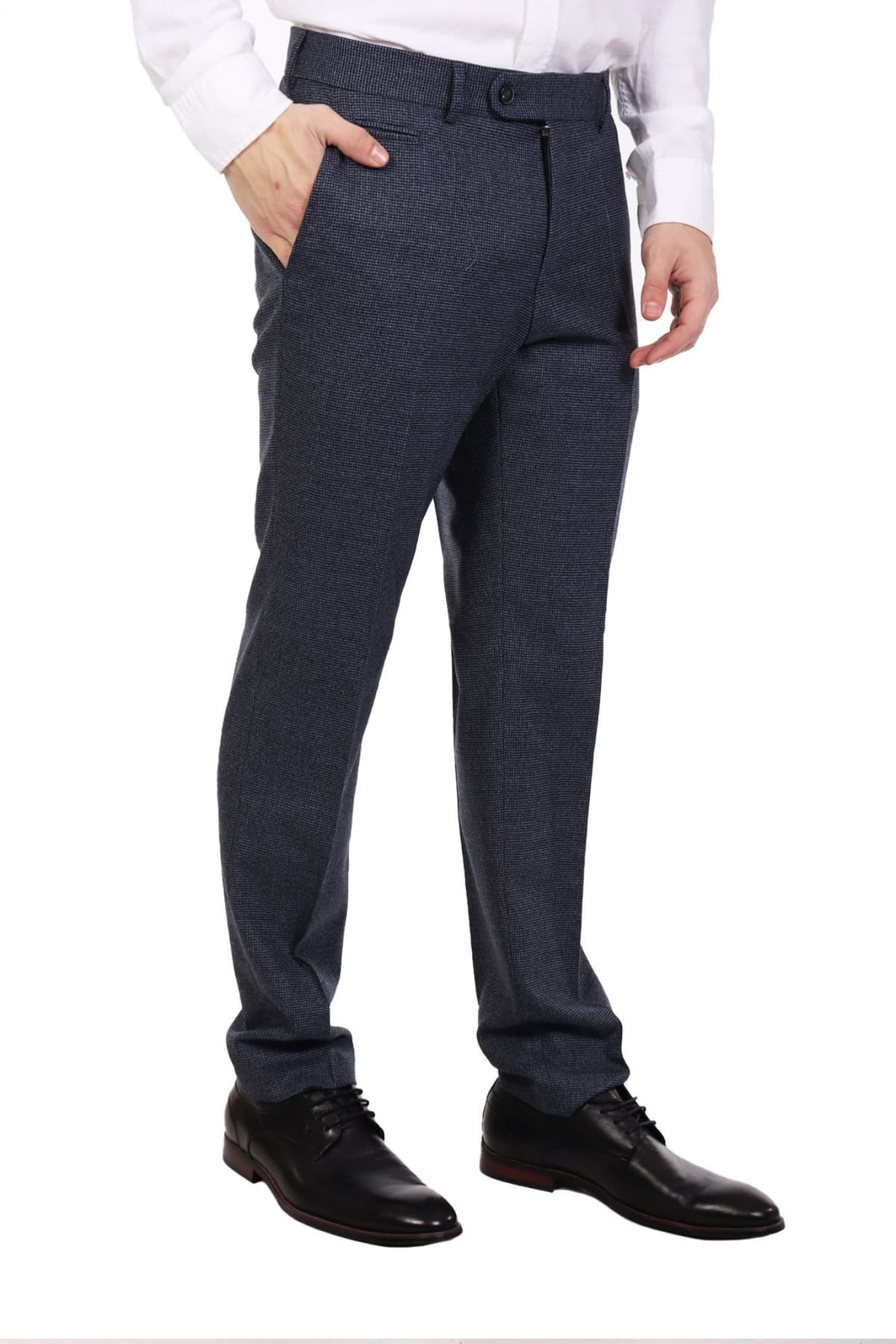 BOSS ΠΑΝΤΕΛΟΝΙ CHINO ΜΙΚΡΟΣΧΕΔΙΟ SLIM FIT Η-GENIUS-DTL-243 ΜΠΛΕ