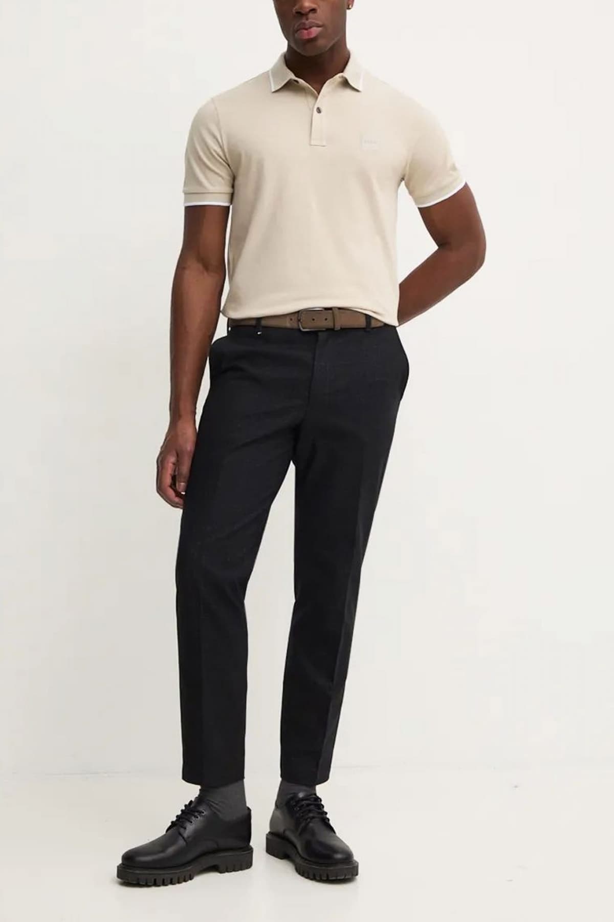 BOSS ΠΑΝΤΕΛΟΝΙ CHINO RELAXED FIT C-PERIN-242 ΜΑΥΡΟ