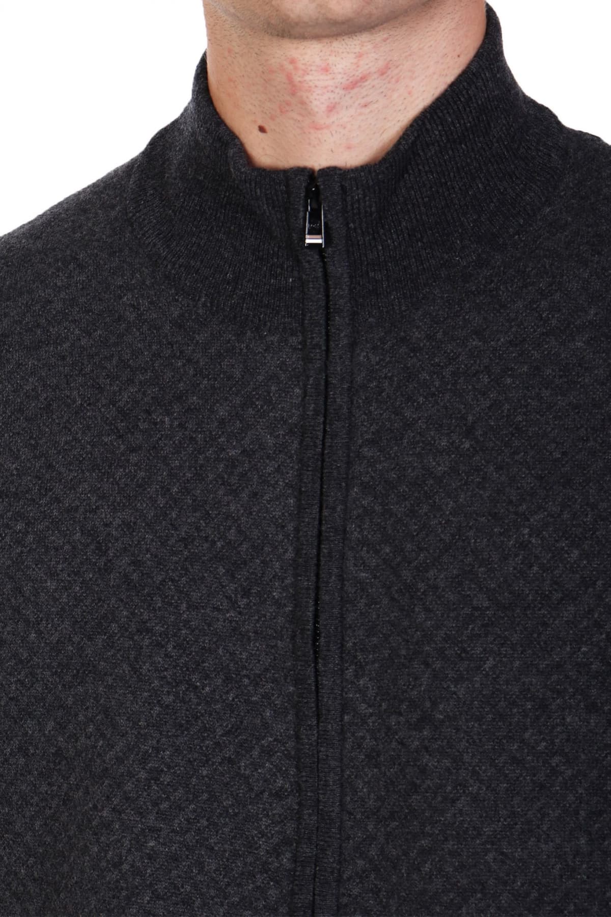 BOSS ΠΛΕΚΤΟ FULLZIP H-ELTORNO ΑΝΘΡΑΚΙ