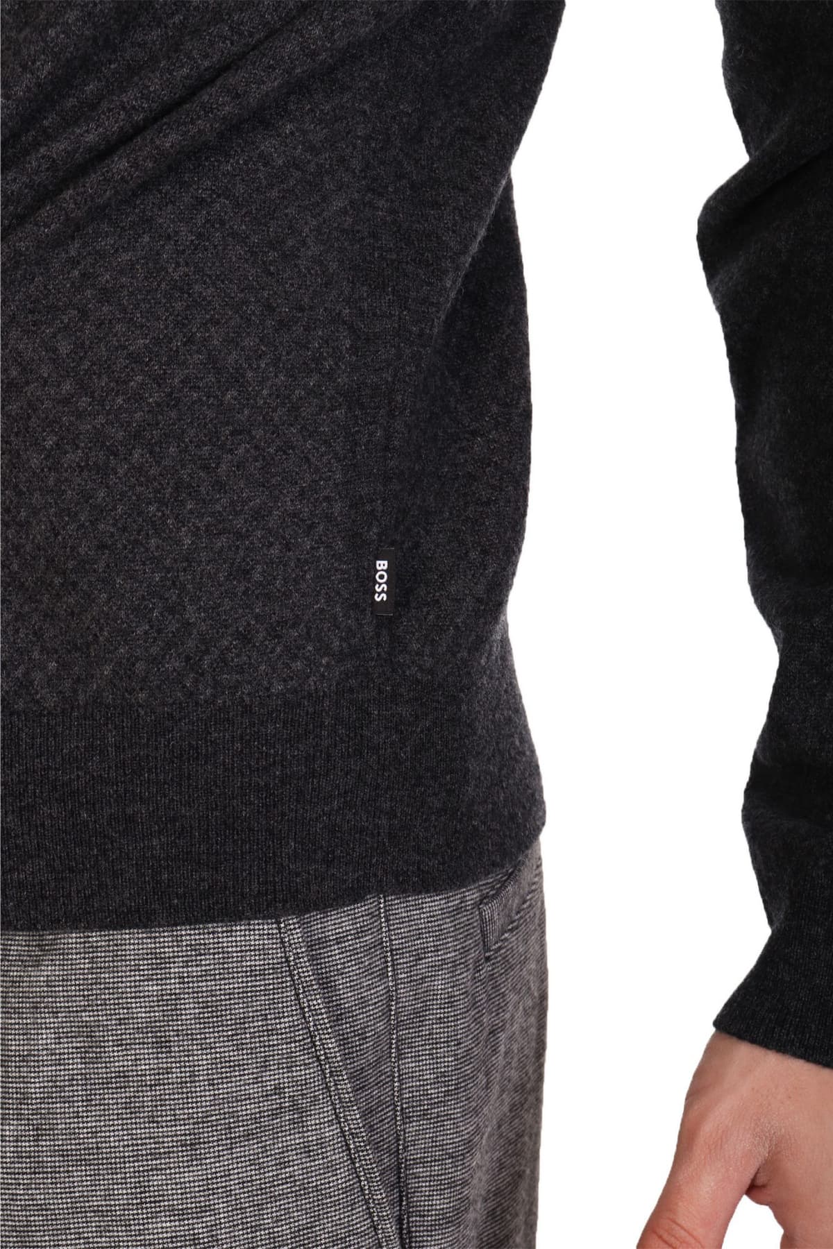 BOSS ΠΛΕΚΤΟ HALFZIP H-ELTORINO ΑΝΘΡΑΚΙ