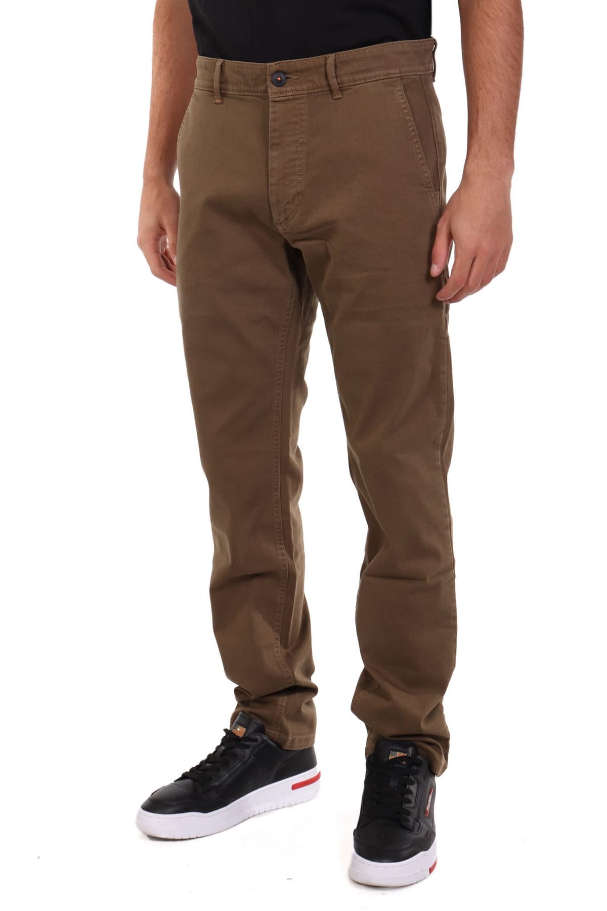 BOSS CASUAL ΠΑΝΤΕΛΟΝΙ CHINO SLIM FIT CHINO SLIM 1 ΧΑΚΙ