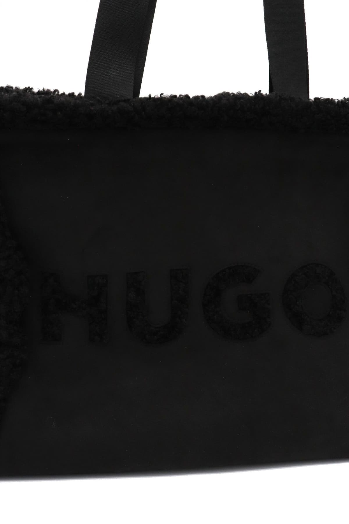 HUGO ΤΣΑΝΤΑ ΩΜΟΥ BECKY TOTE-SFFUR LOGO ΜΑΥΡΟ