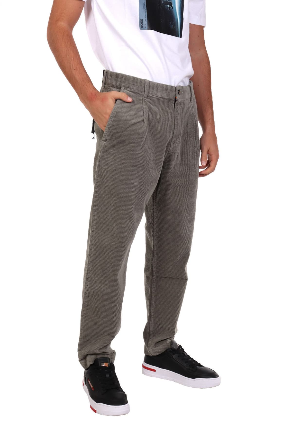 BOSS CASUAL ΠΑΝΤΕΛΟΝΙ ΚΟΤΛΕ RELAXED FIT CHINO-SHYNE ΦΥΣΤΙΚΙ