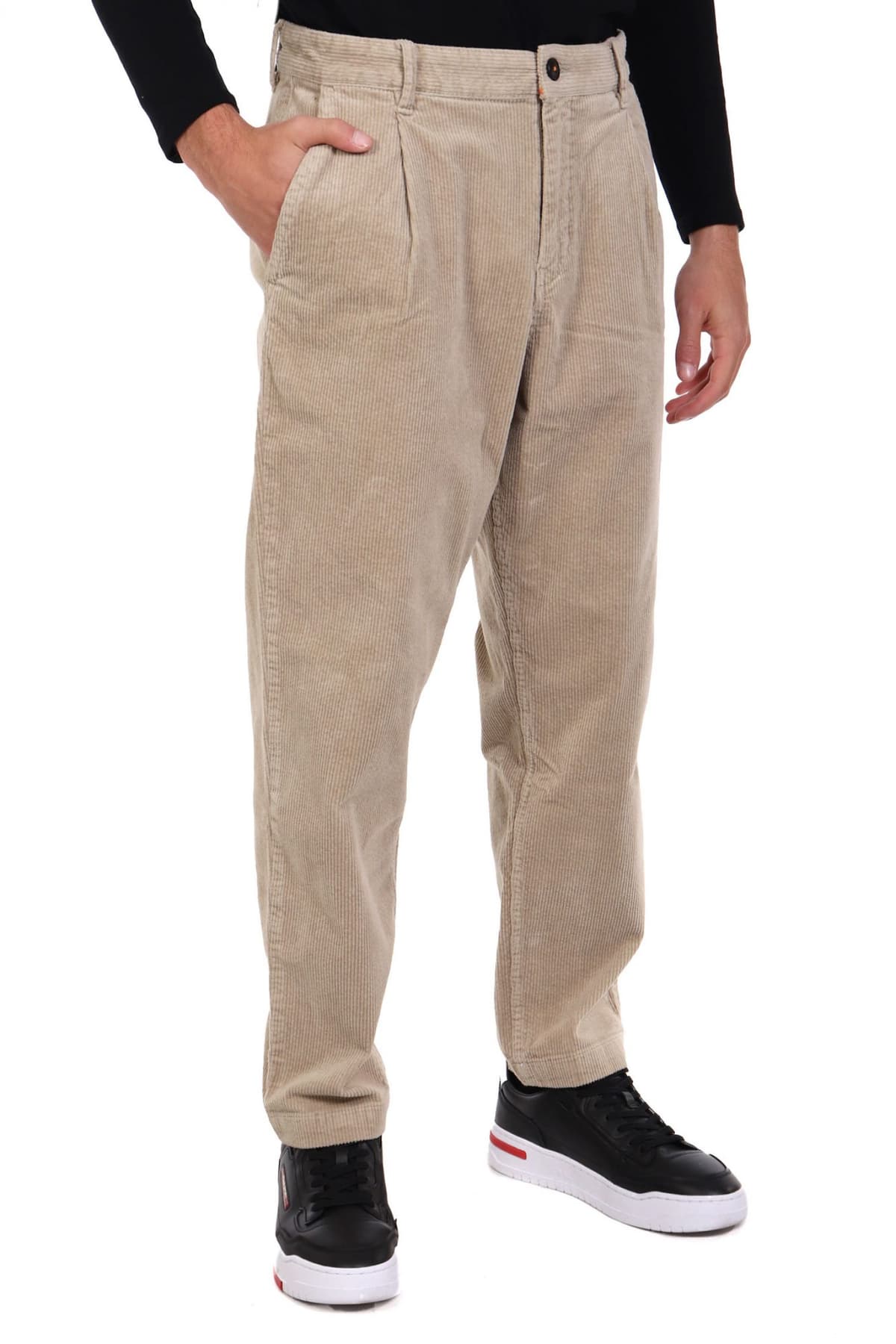 BOSS CASUAL ΠΑΝΤΕΛΟΝΙ ΚΟΤΛΕ RELAXED FIT CHINO-SHYNE ΜΠΕΖ