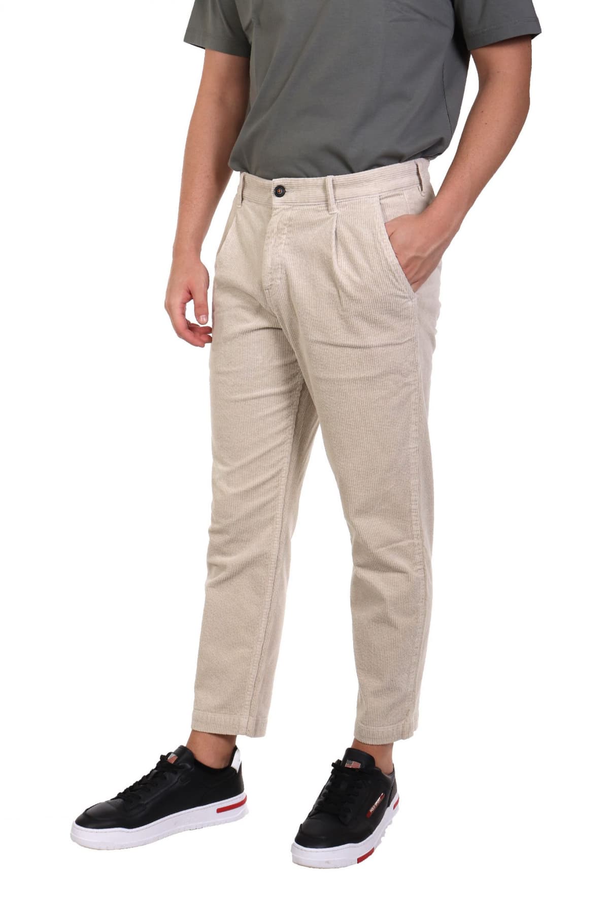 BOSS CASUAL ΠΑΝΤΕΛΟΝΙ ΚΟΤΛΕ RELAXED FIT CHINO-SHYNE ΕΚΡΟΥ