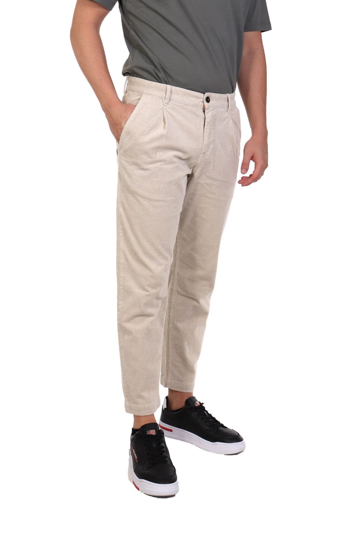 BOSS CASUAL ΠΑΝΤΕΛΟΝΙ ΚΟΤΛΕ RELAXED FIT CHINO-SHYNE ΕΚΡΟΥ