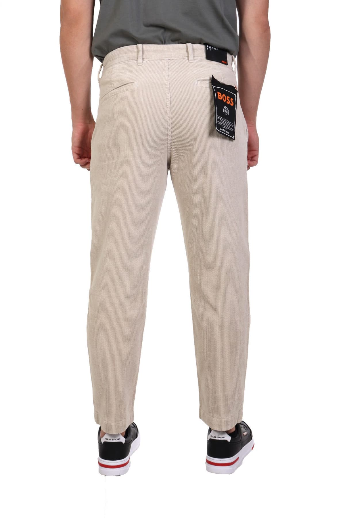 BOSS CASUAL ΠΑΝΤΕΛΟΝΙ ΚΟΤΛΕ RELAXED FIT CHINO-SHYNE ΕΚΡΟΥ