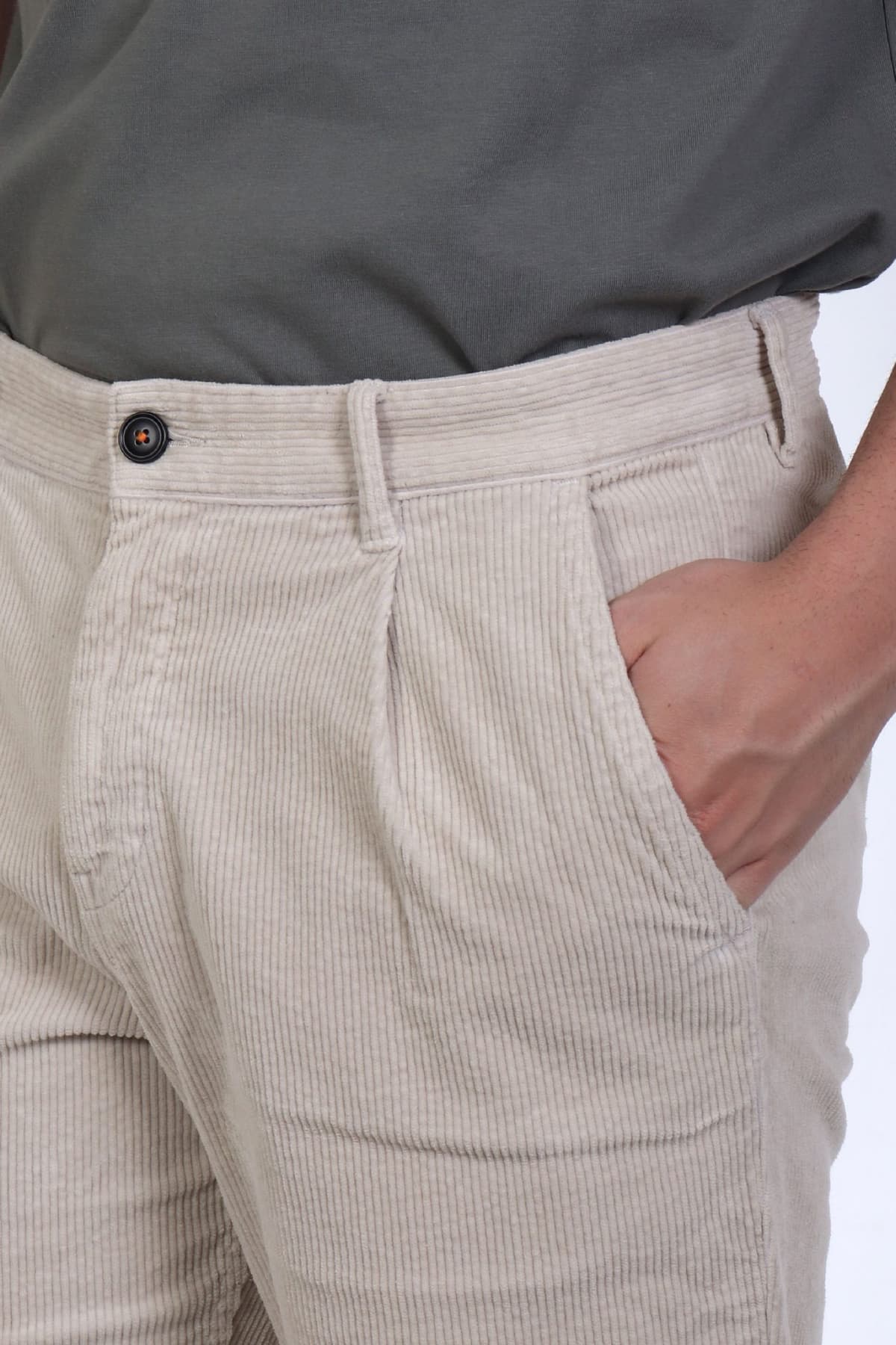 BOSS CASUAL ΠΑΝΤΕΛΟΝΙ ΚΟΤΛΕ RELAXED FIT CHINO-SHYNE ΕΚΡΟΥ