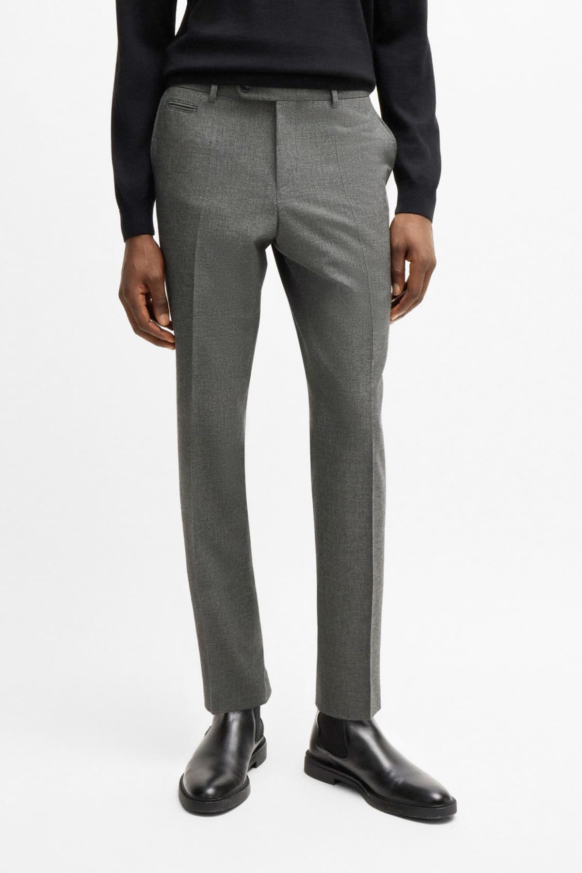 BOSS ΠΑΝΤΕΛΟΝΙ CHINO SLIM FIT H-GENIUS-DTL-243 ΓΚΡΙ