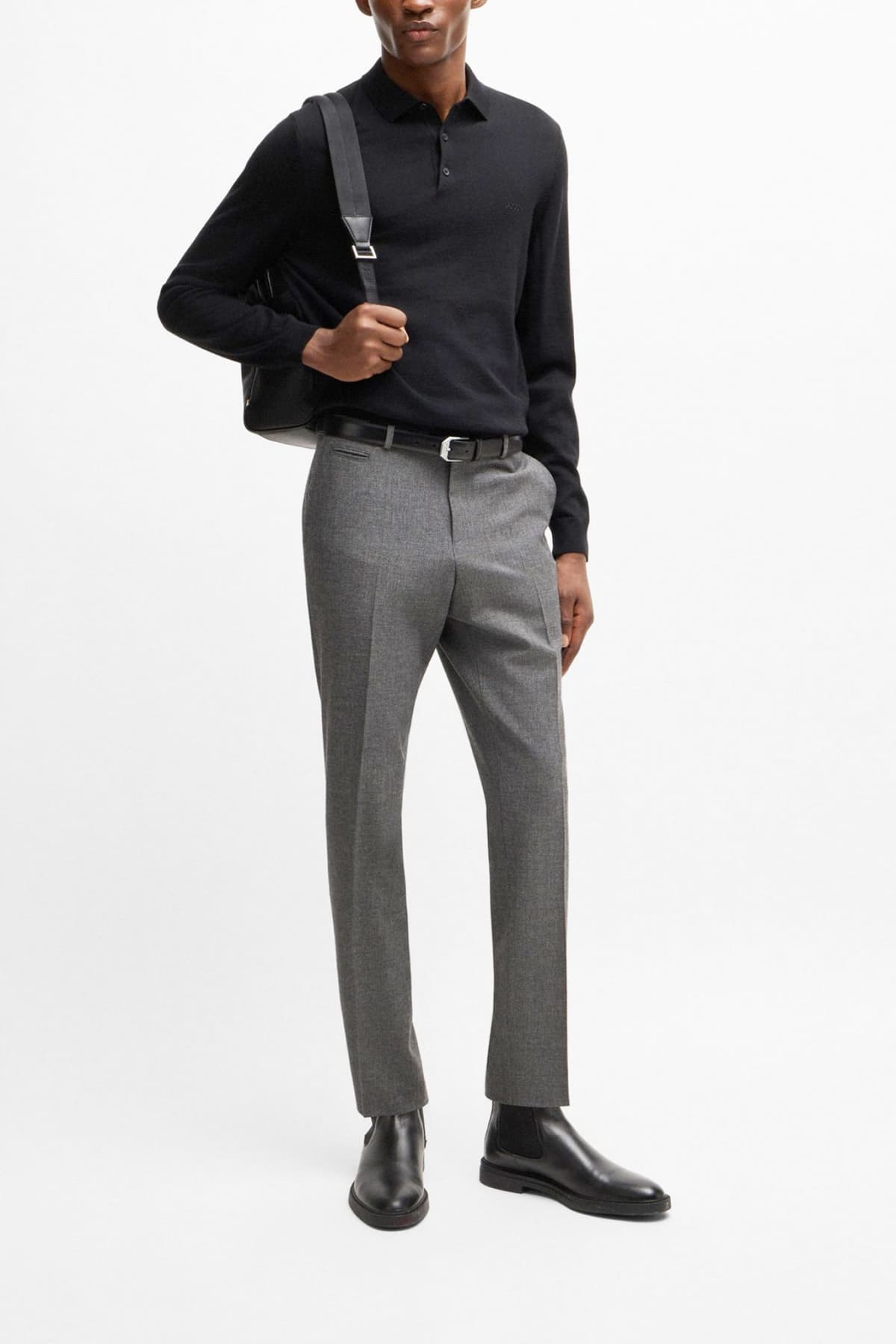 BOSS ΠΑΝΤΕΛΟΝΙ CHINO SLIM FIT H-GENIUS-DTL-243 ΓΚΡΙ