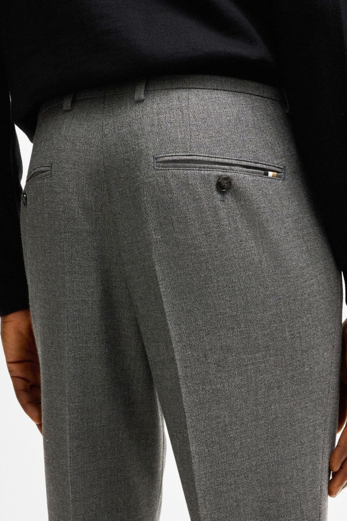 BOSS ΠΑΝΤΕΛΟΝΙ CHINO SLIM FIT H-GENIUS-DTL-243 ΓΚΡΙ