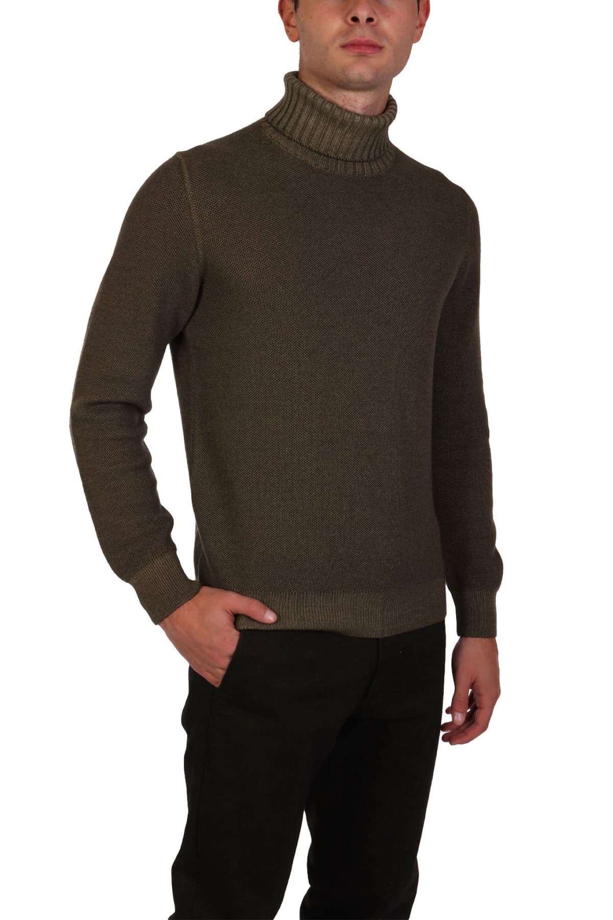 GRAN SASSO ΠΛΕΚΤΟ TURTLE NECK ΧΑΚΙ