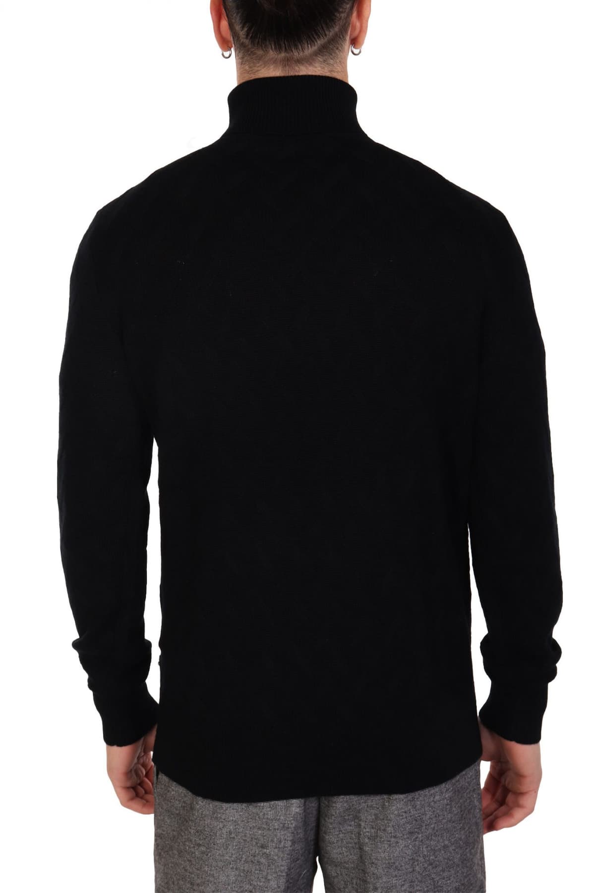 KARL LAGERFELD ΠΛΕΚΤΟ TURTLENECK ΜΑΥΡΟ