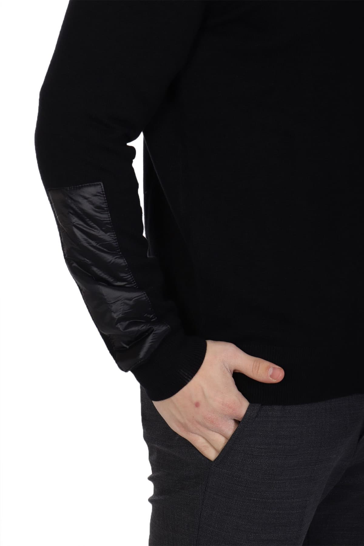 KARL LAGERFELD ΠΛΕΚΤΟ ZIPHOOD LOGO POCKET ΜΑΥΡΟ