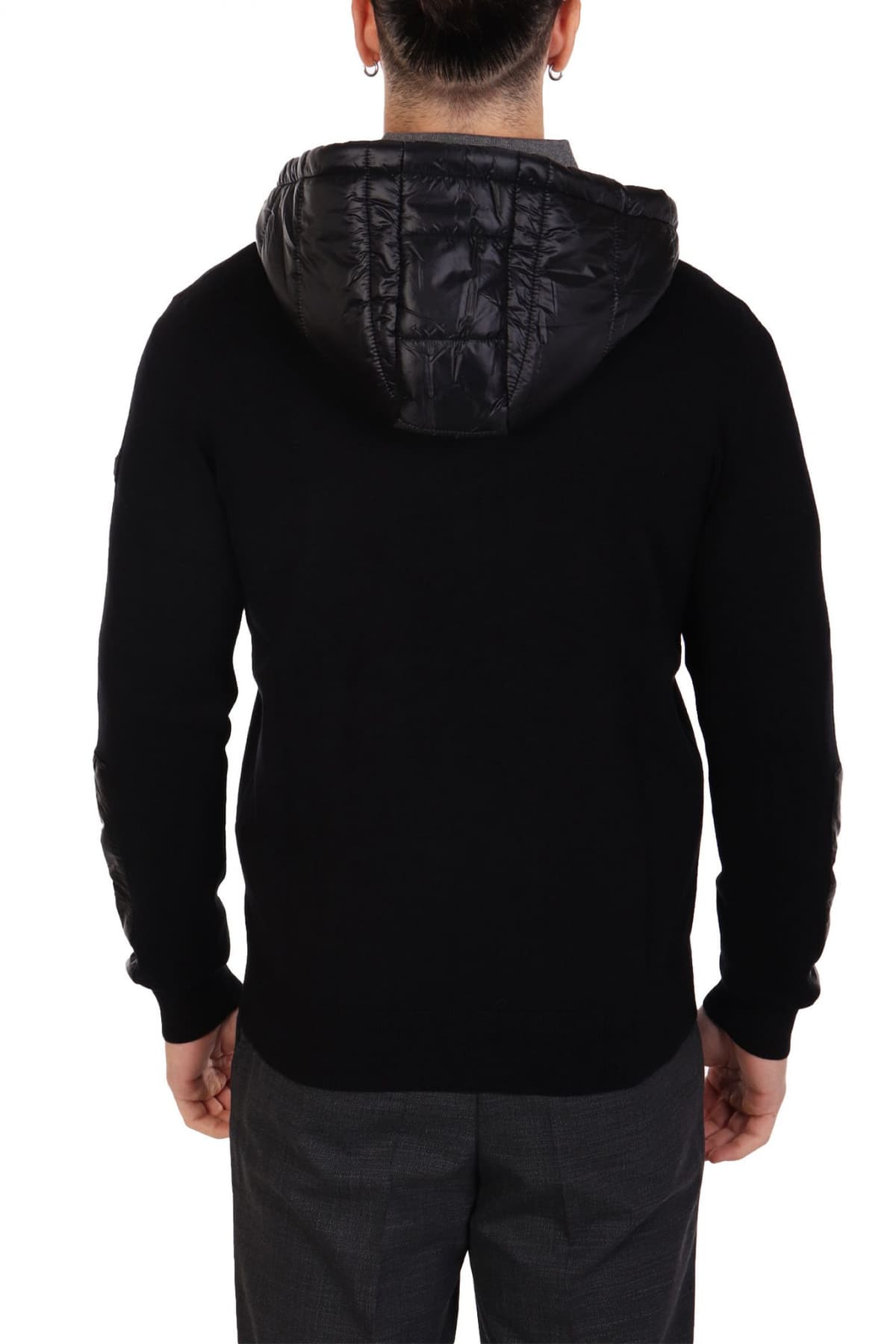 KARL LAGERFELD ΠΛΕΚΤΟ ZIPHOOD LOGO POCKET ΜΑΥΡΟ