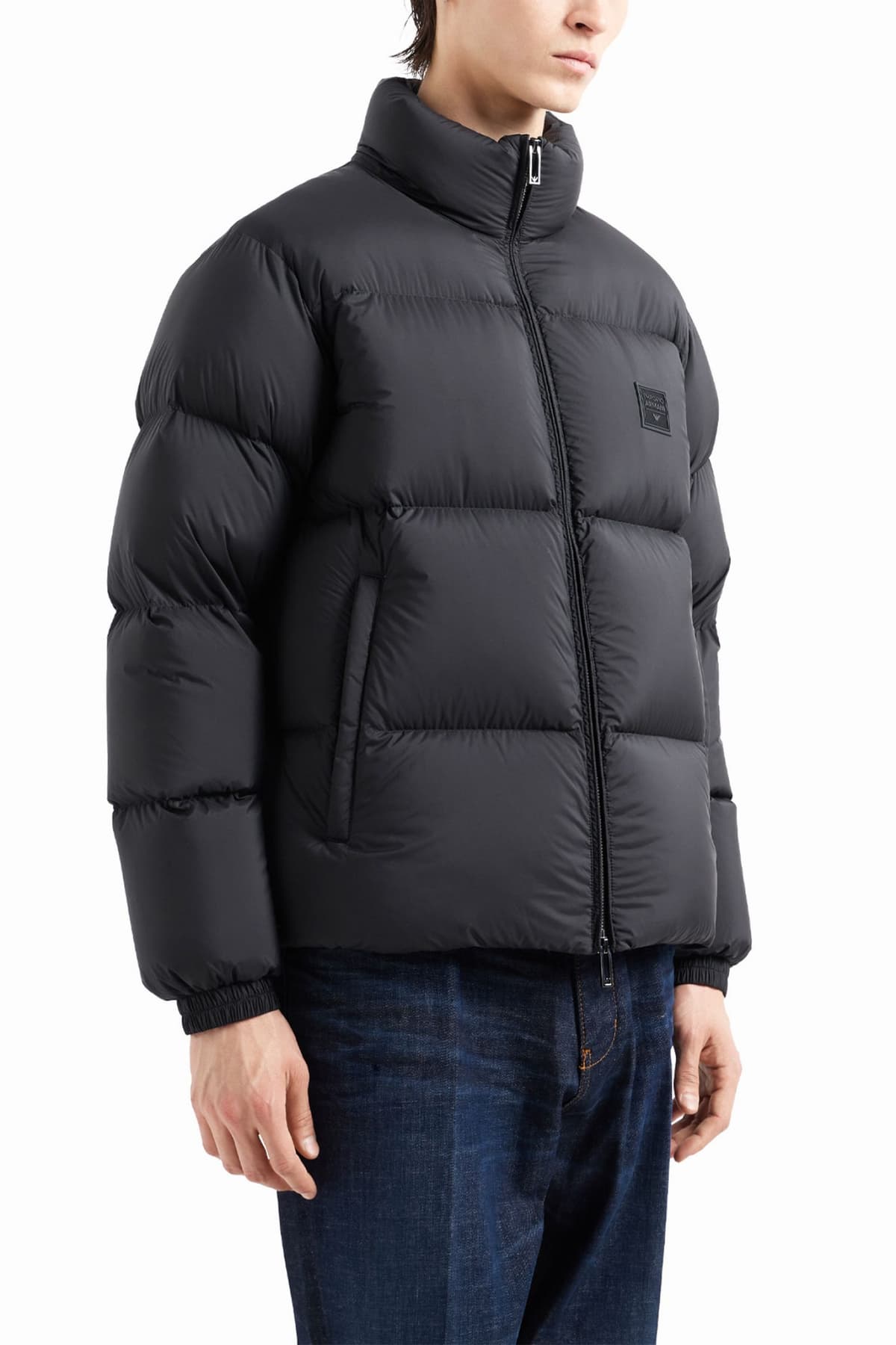 EMPORIO ARMANI ΜΠΟΥΦΑΝ ΦΟΥΣΚΩΤΟ LOGO ΜΑΥΡΟ