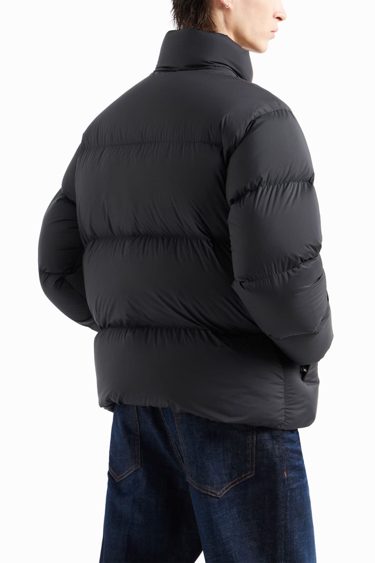 EMPORIO ARMANI ΜΠΟΥΦΑΝ ΦΟΥΣΚΩΤΟ LOGO ΜΑΥΡΟ