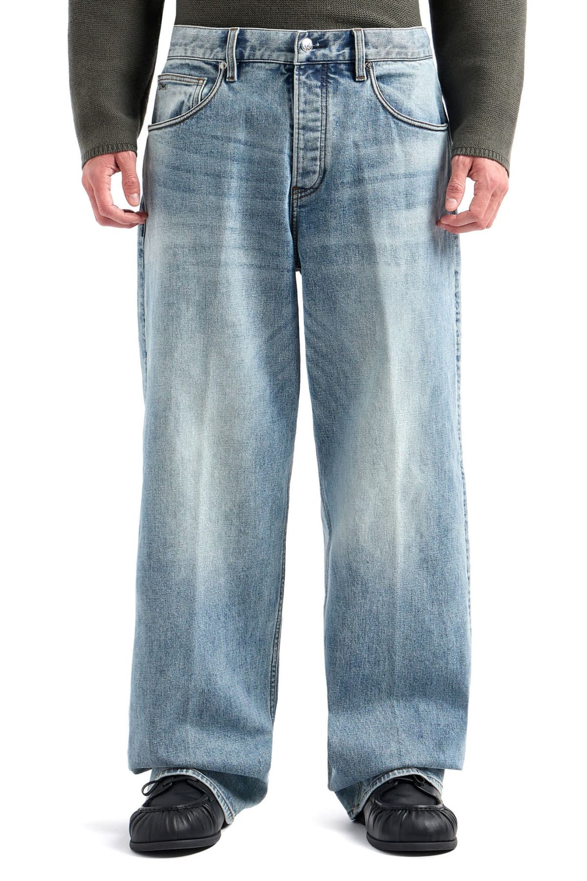 EMPORIO ARMANI ΠΑΝΤΕΛΟΝΙ JEANS J74 LOOSE FIT ΓΑΛΑΖΙΟ