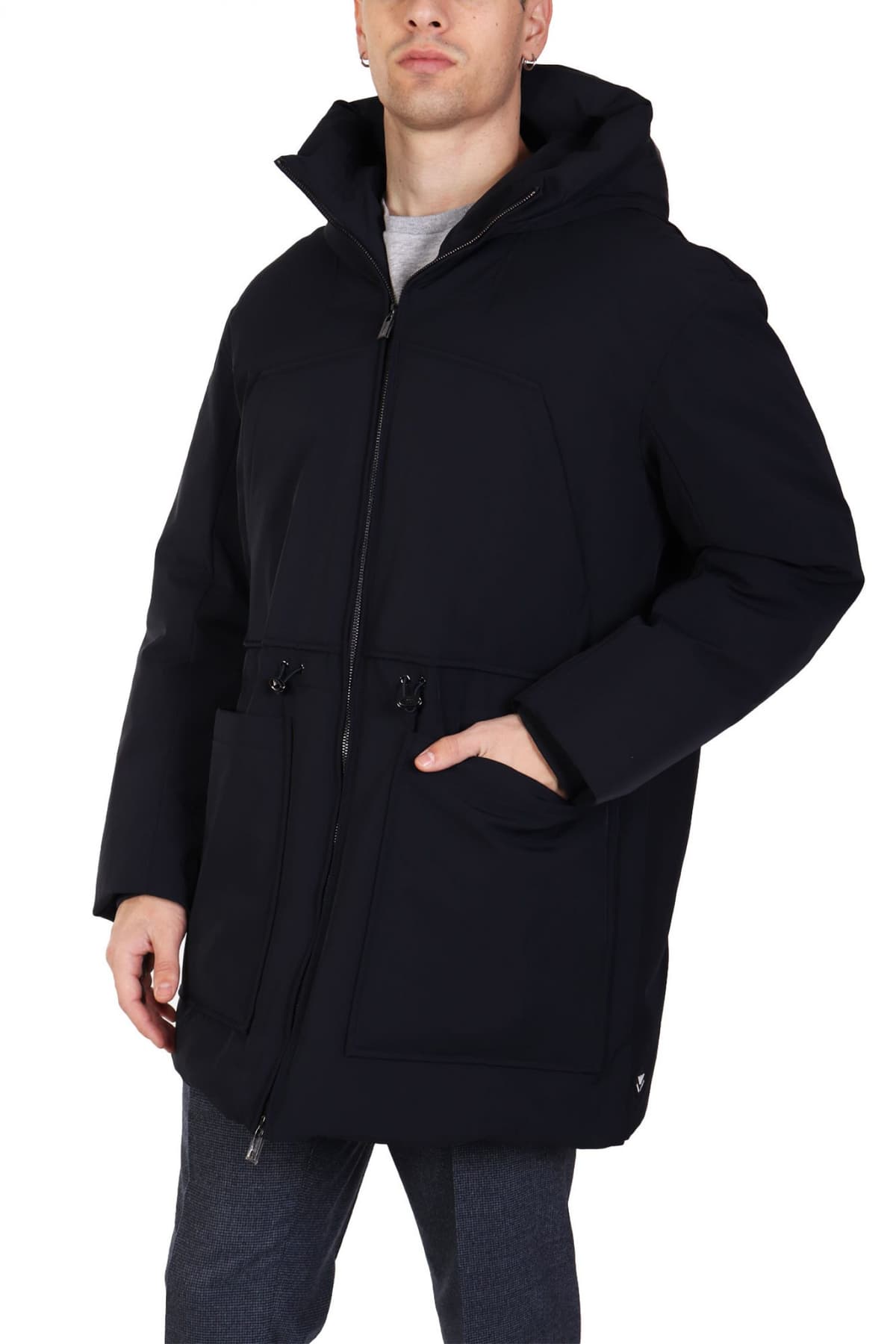 EMPORIO ARMANI ΜΠΟΥΦΑΝ ΚΟΥΚΟΥΛΑ JACKET ΜΠΛΕ