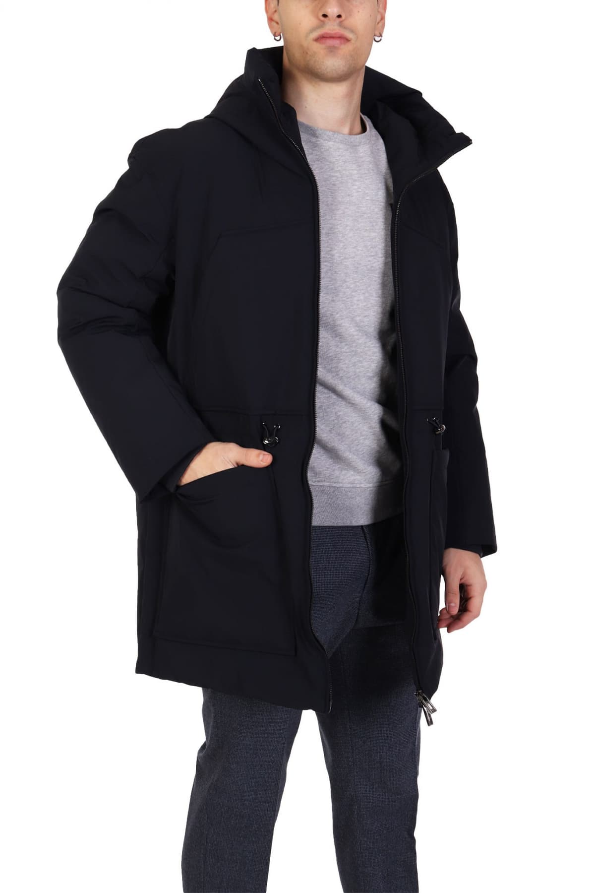 EMPORIO ARMANI ΜΠΟΥΦΑΝ ΚΟΥΚΟΥΛΑ JACKET ΜΠΛΕ