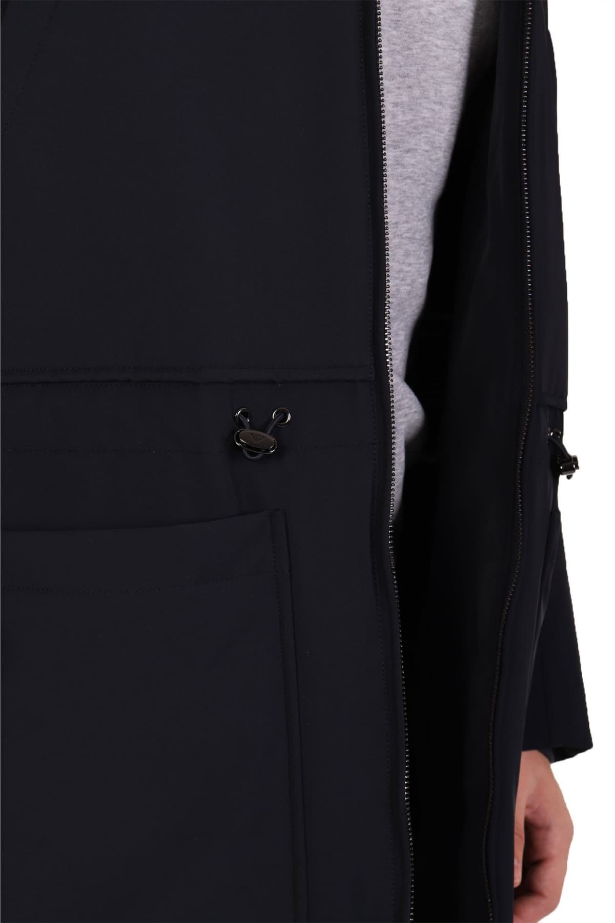 EMPORIO ARMANI ΜΠΟΥΦΑΝ ΚΟΥΚΟΥΛΑ JACKET ΜΠΛΕ