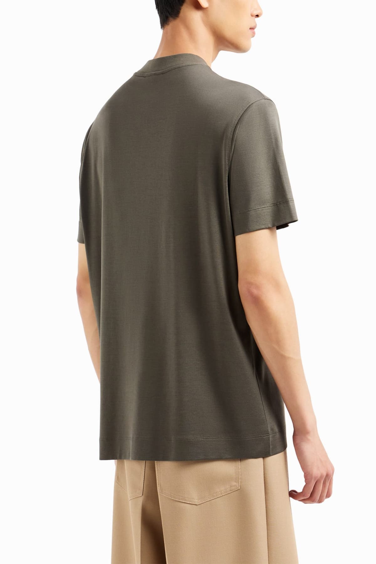 EMPORIO ARMANI T-SHIRT CREW NECK LOGO ΧΑΚΙ