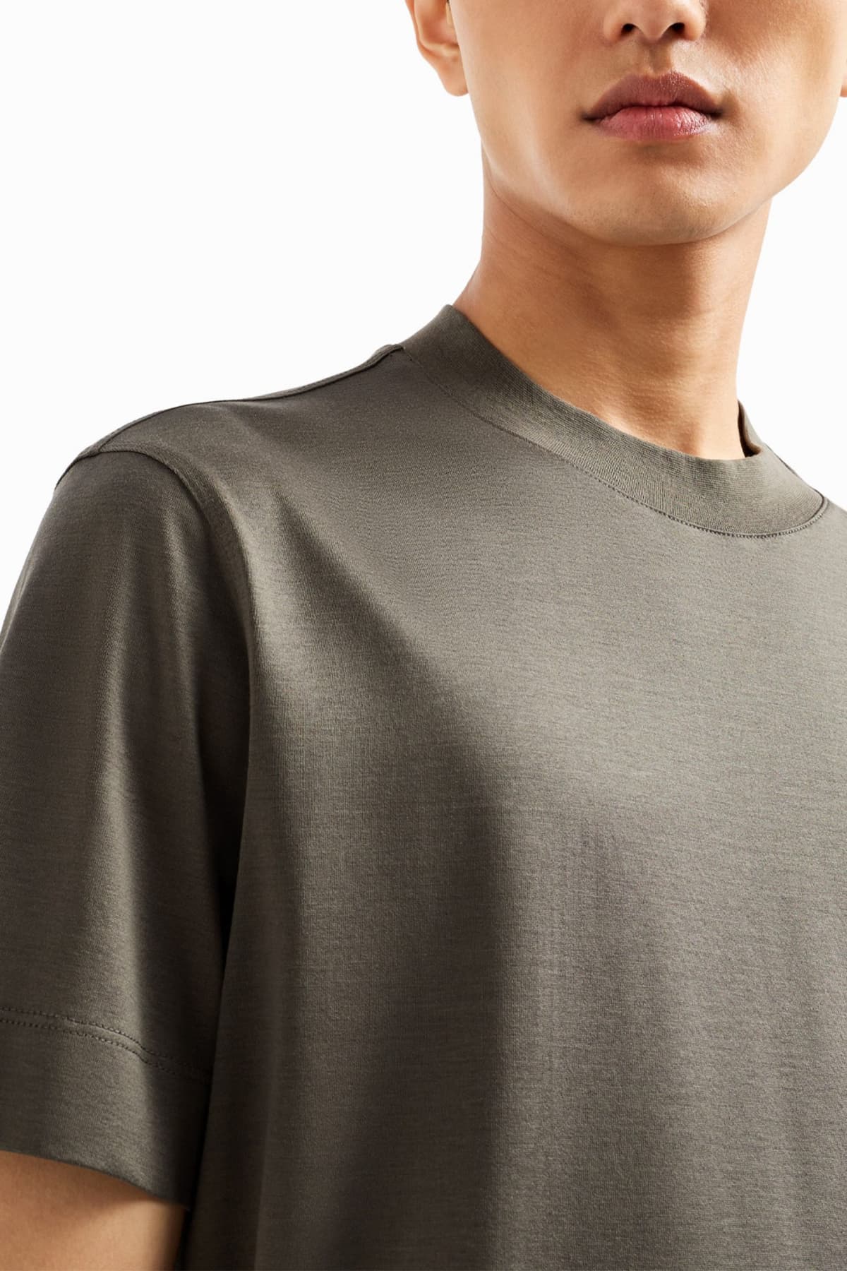 EMPORIO ARMANI T-SHIRT CREW NECK LOGO ΧΑΚΙ