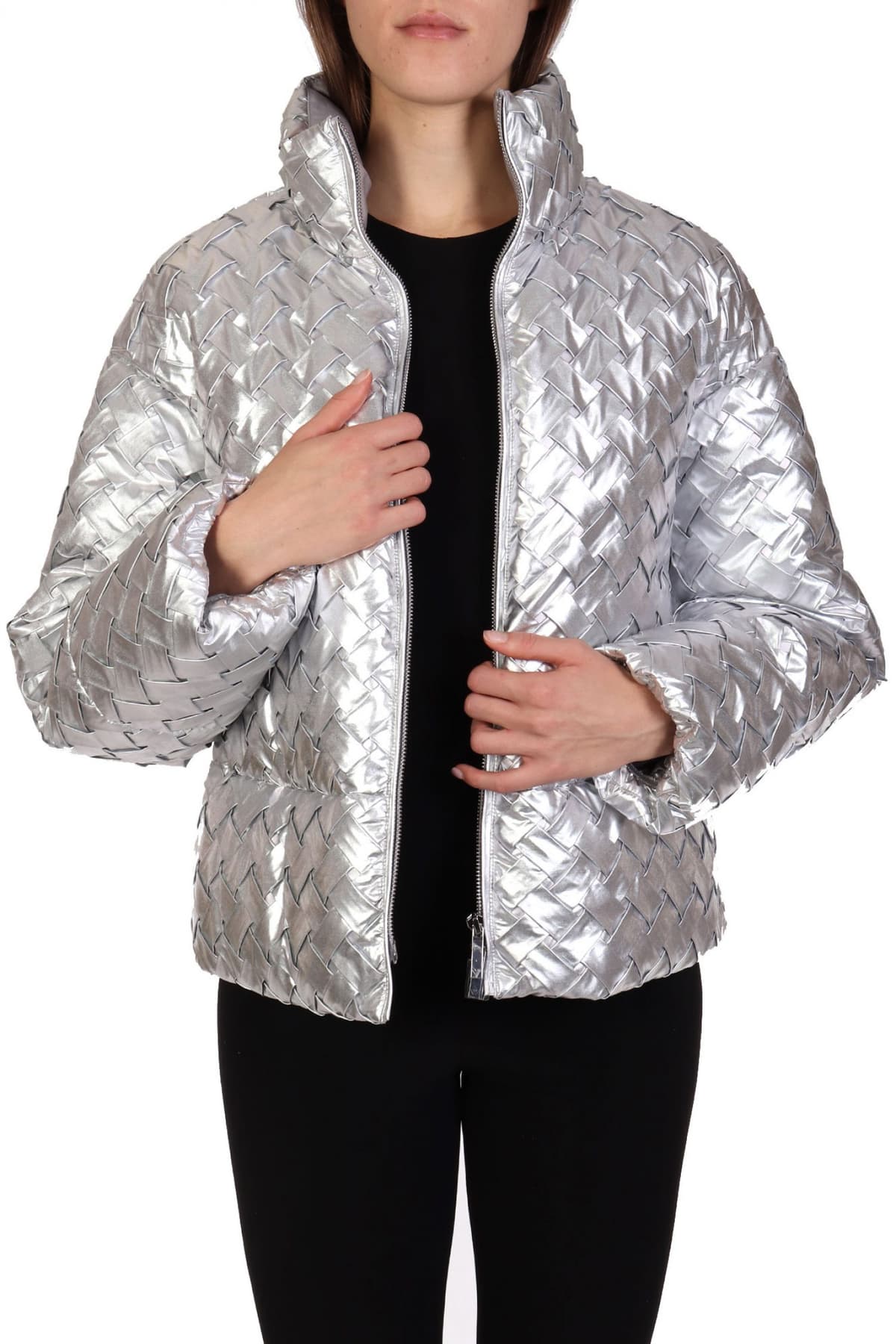 EMPORIO ARMANI ΜΠΟΥΦΑΝ ΦΟΥΣΚΩΤΟ ΜΗ ΑΠΟΣΠΩΜΕΝΗ ΚΟΥΚΟΥΛΑ ΠΛΕΚΤΟ ΑΣΗΜΙ