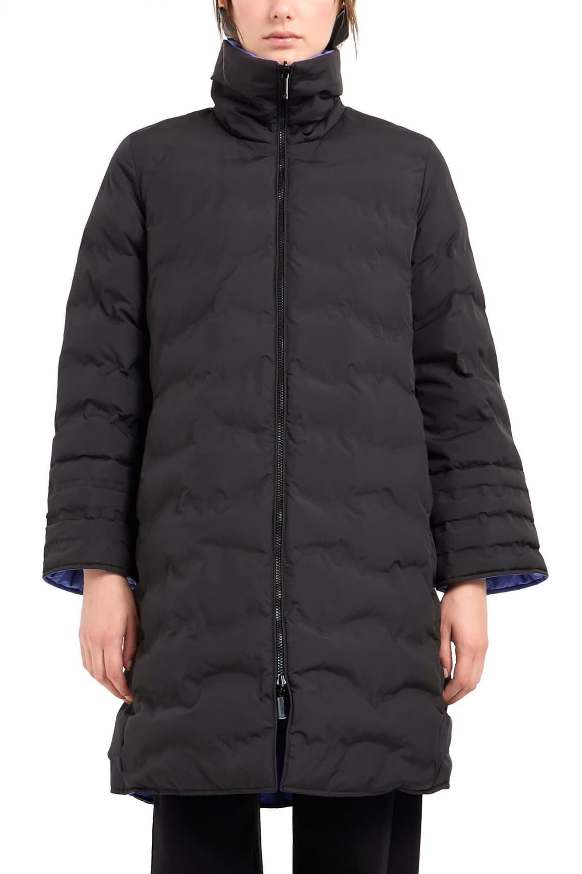 EMPORIO ARMANI ΜΠΟΥΦΑΝ ΦΟΥΣΚΩΤΟ ΔΙΠΛΗΣ ΟΨΕΩΣ ΜΑΥΡΟ / ΒΙΟΛΕΤΙ