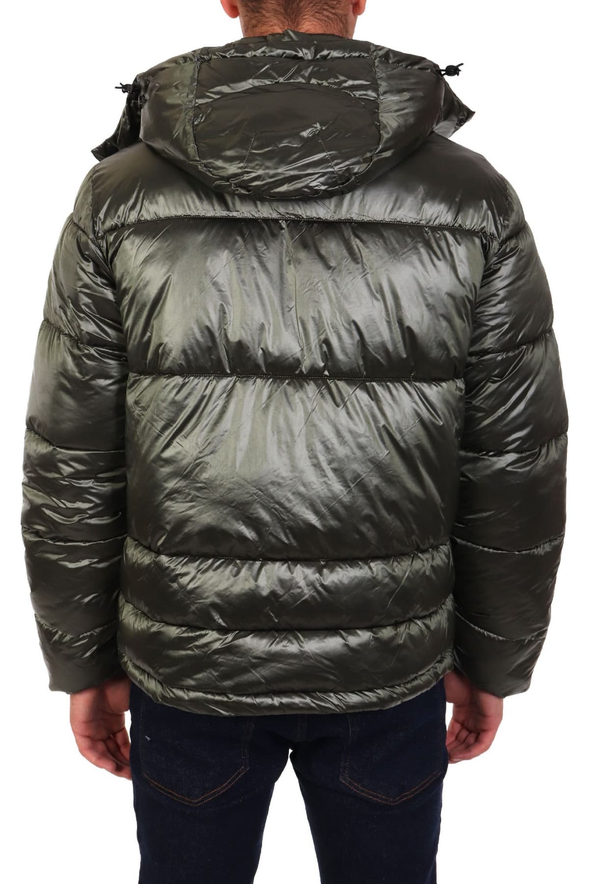 EMPORIO ARMANI 7 ΜΠΟΥΦΑΝ PUFFER ΑΠΟΣΠΩΜΕΝΗ ΚΟΥΚΟΥΛΑ LOGO ΧΑΚΙ