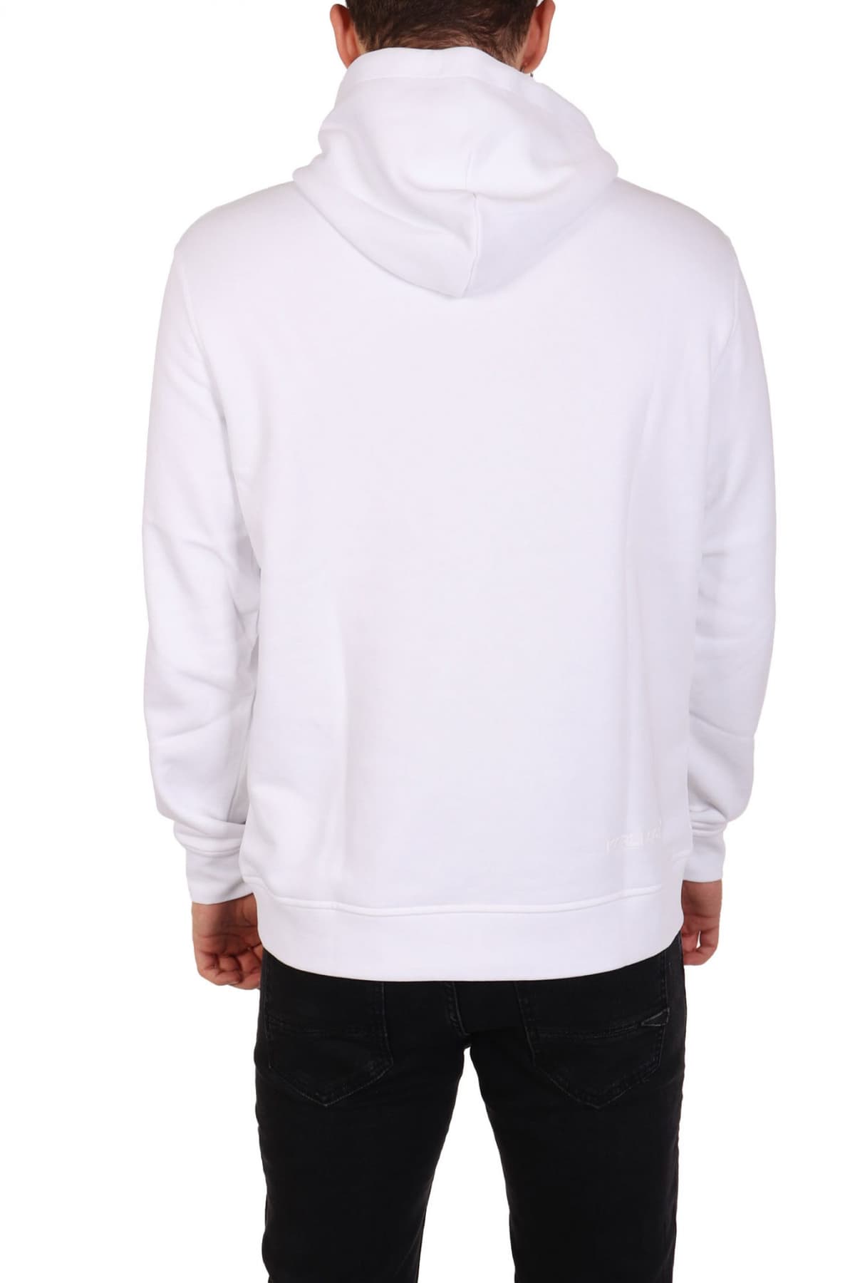 KARL LAGERFELD ΦΟΥΤΕΡ HOODIE SILVER LOGO ΛΕΥΚΟ