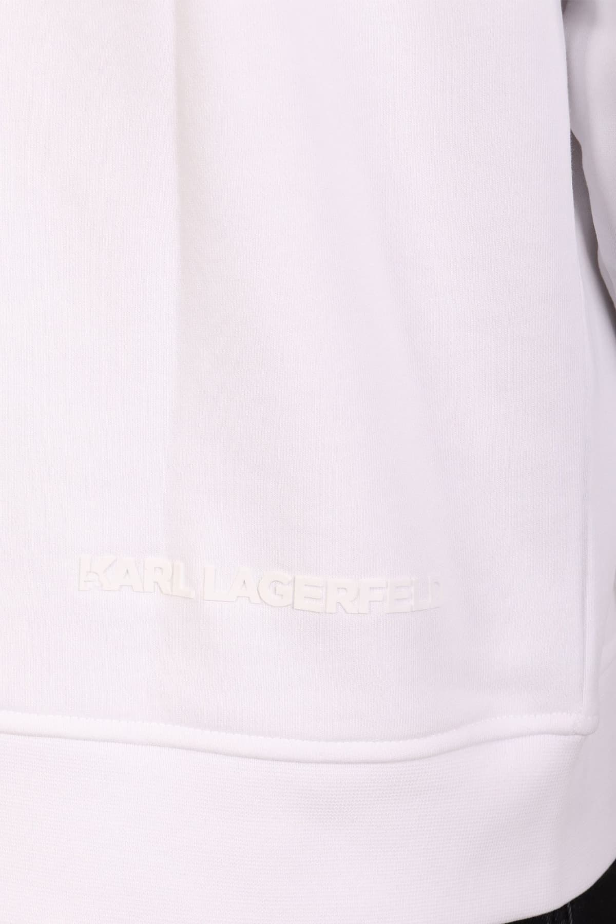 KARL LAGERFELD ΦΟΥΤΕΡ HOODIE SILVER LOGO ΛΕΥΚΟ