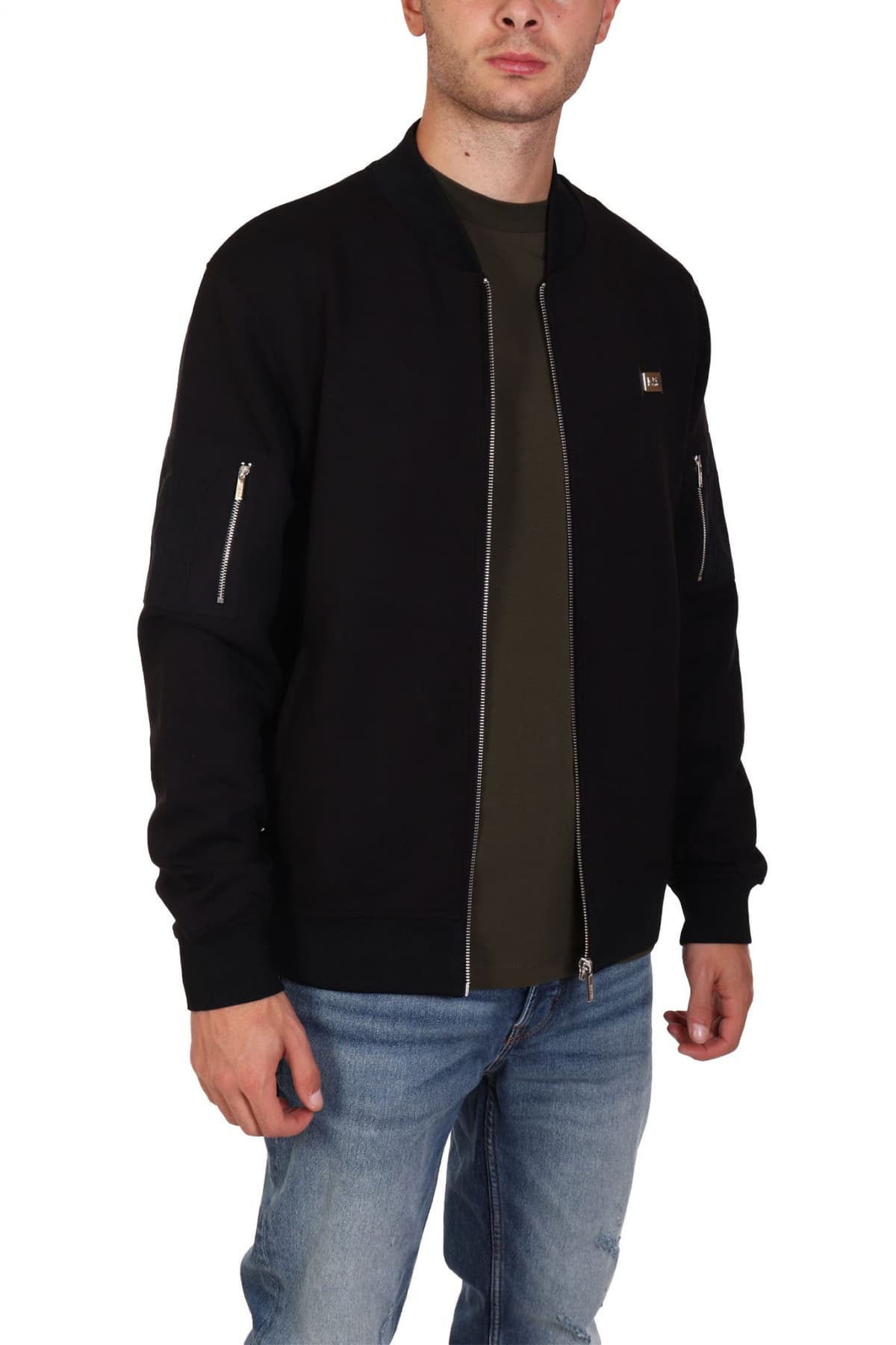 KARL LAGERFELD ΦΟΥΤΕΡ FULLZIP LOGO ΜΑΥΡΟ