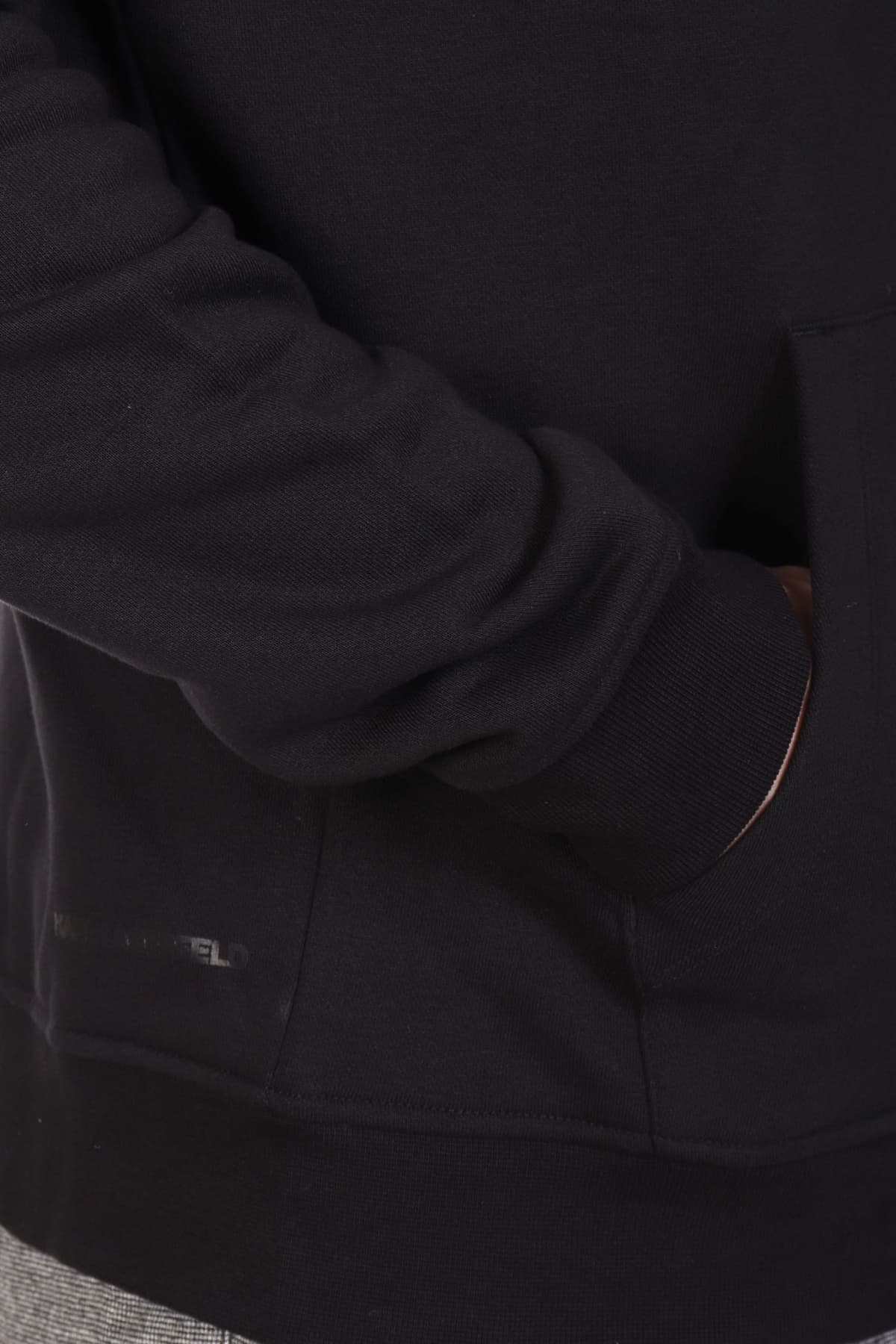 KARL LAGERFELD ΦΟΥΤΕΡ HOODIE GOLD LOGO ΜΑΥΡΟ