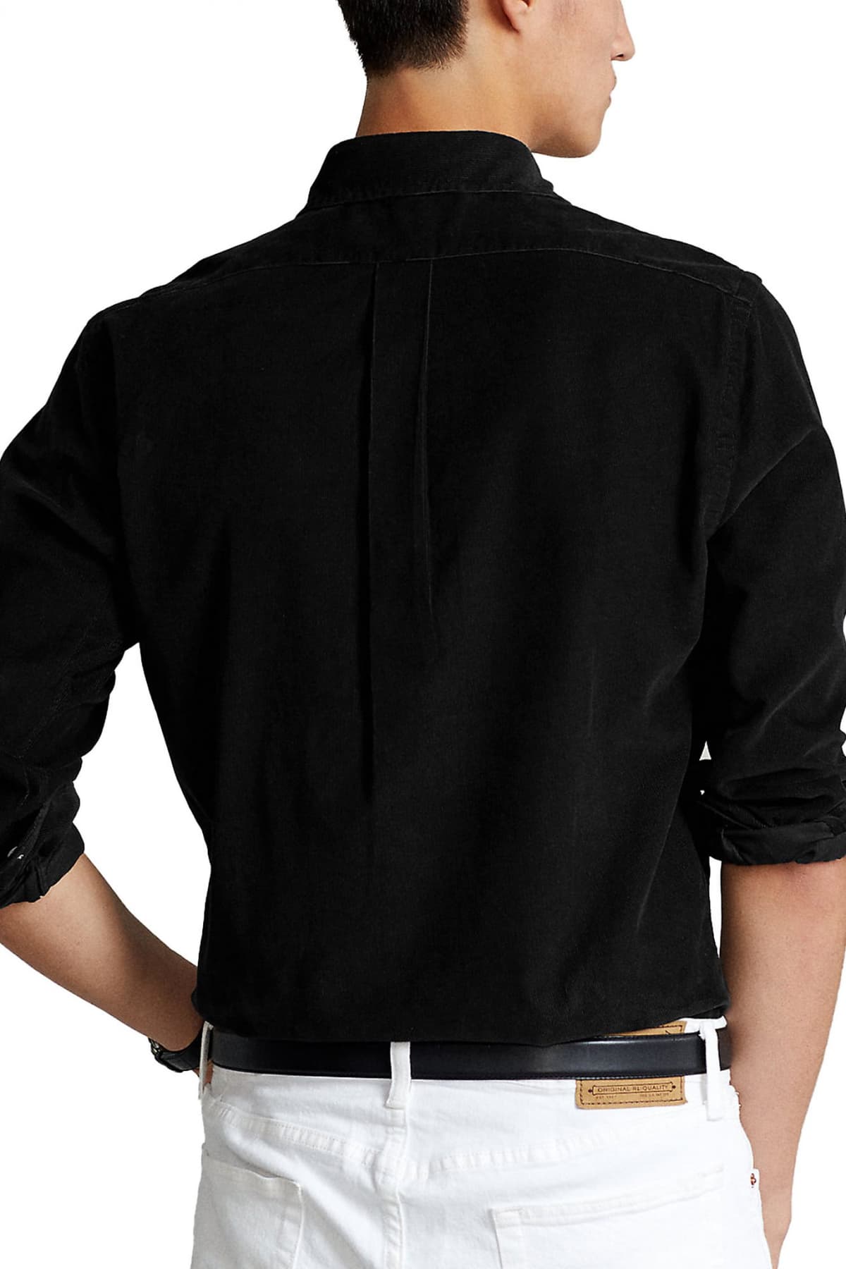 RALPH LAUREN ΠΟΥΚΑΜΙΣΟ ΚΟΤΛΕ BUTTON DOWN CUSTOM FIT ΜΑΥΡΟ