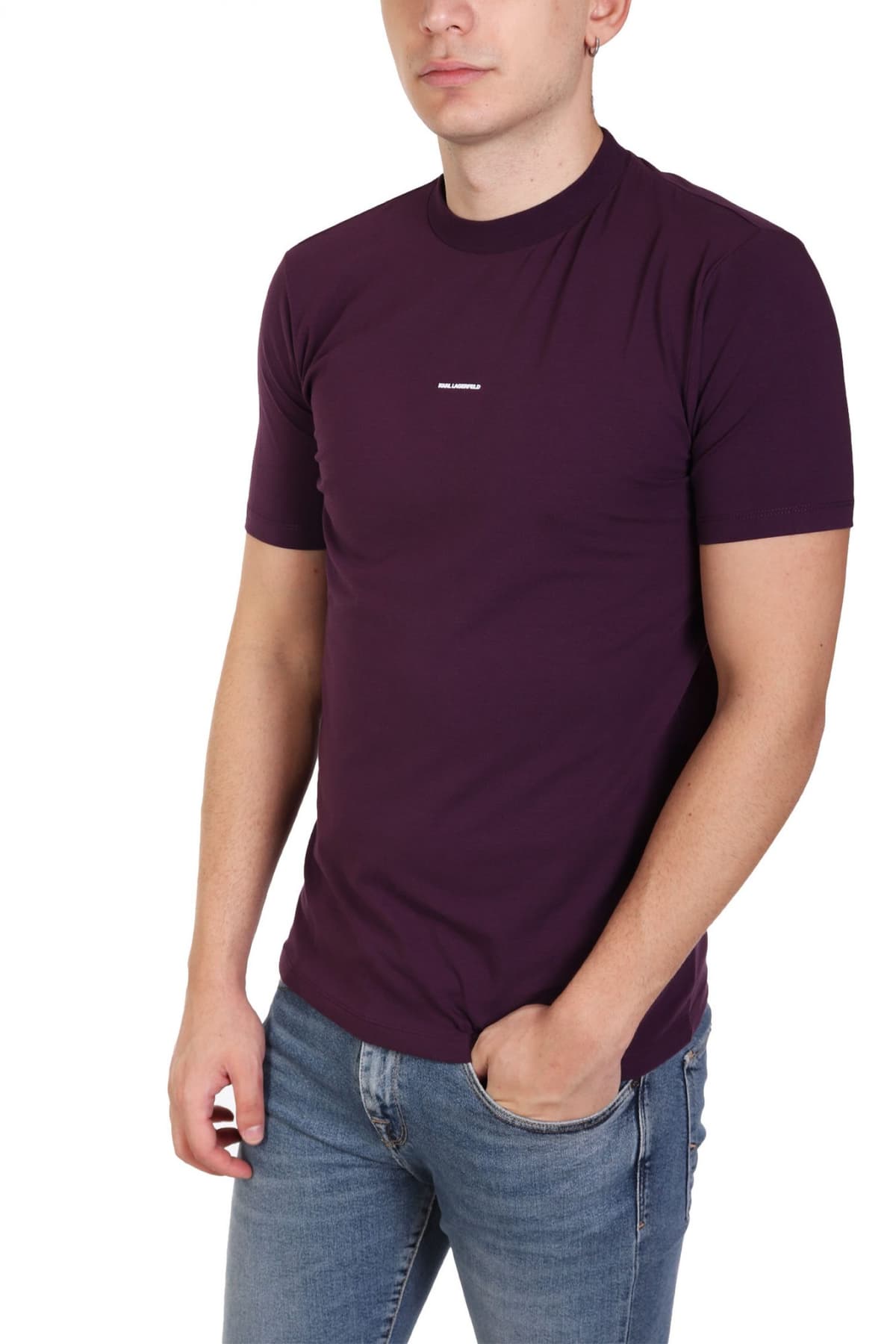 KARL LAGERFELD T-SHIRT LOGO ΜΩΒ