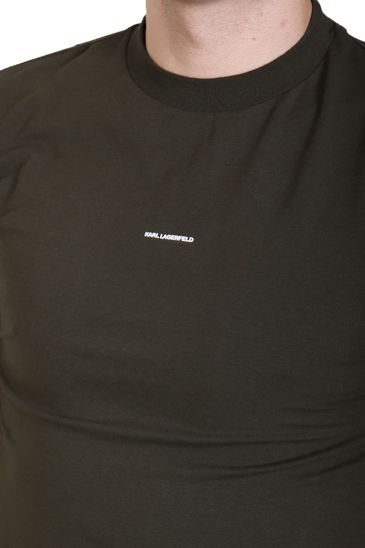KARL LAGERFELD T-SHIRT LOGO ΧΑΚΙ