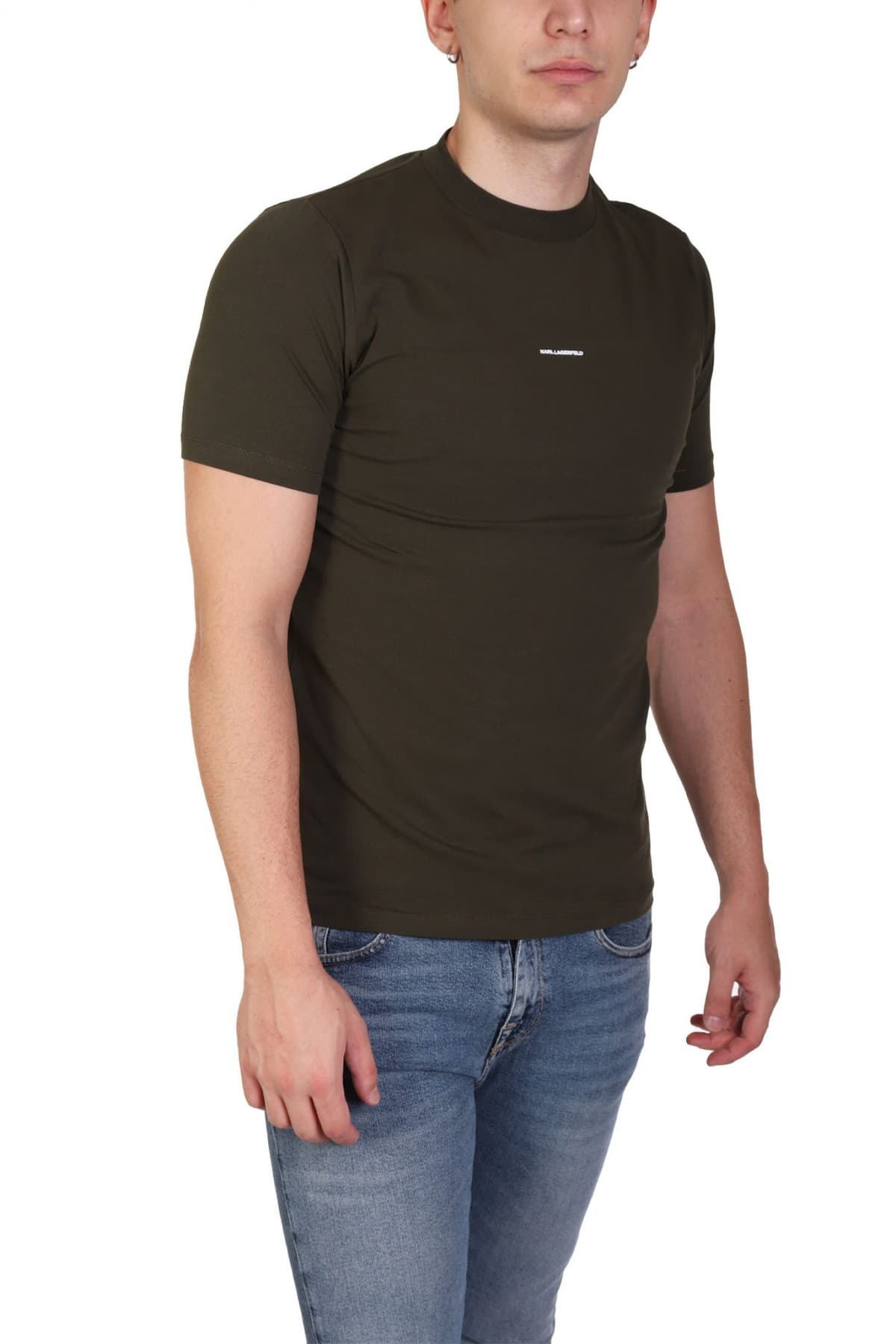 KARL LAGERFELD T-SHIRT LOGO ΧΑΚΙ