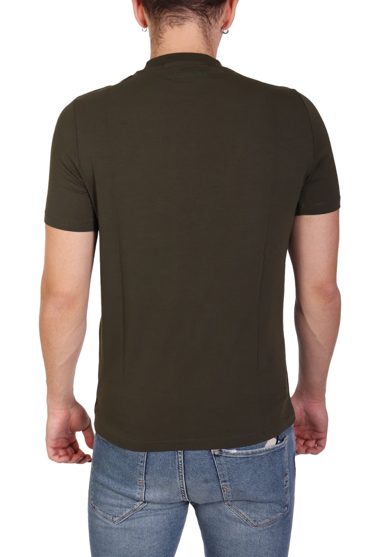 KARL LAGERFELD T-SHIRT LOGO ΧΑΚΙ