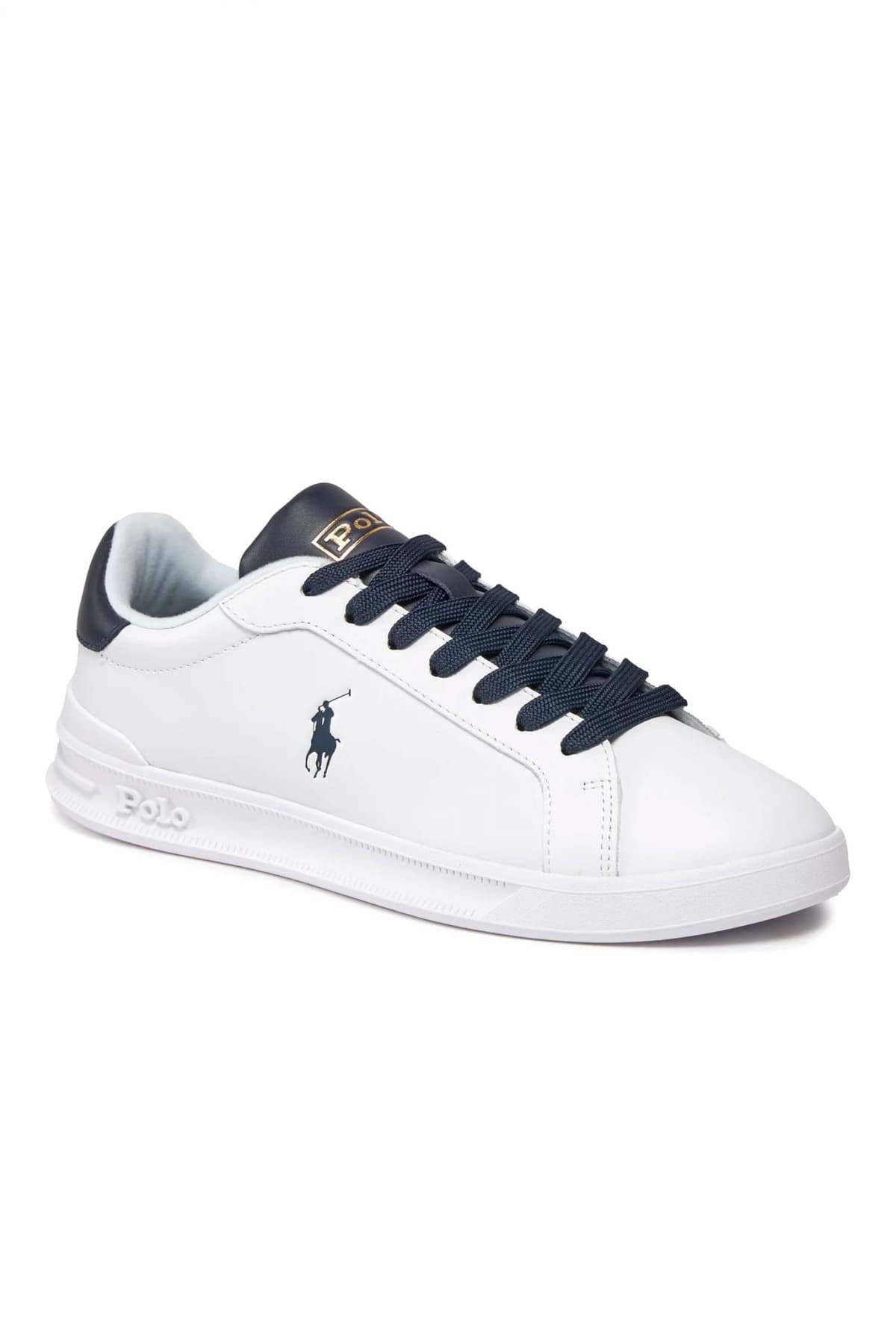 RALPH LAUREN ΠΑΠΟΥΤΣΙΑ SNEAKERS HRT CT II-SK-LTL MΠΛΕ ΛΕΠΤΟΜΕΡΕΙΕΣ LOGO ΛΕΥΚΟ