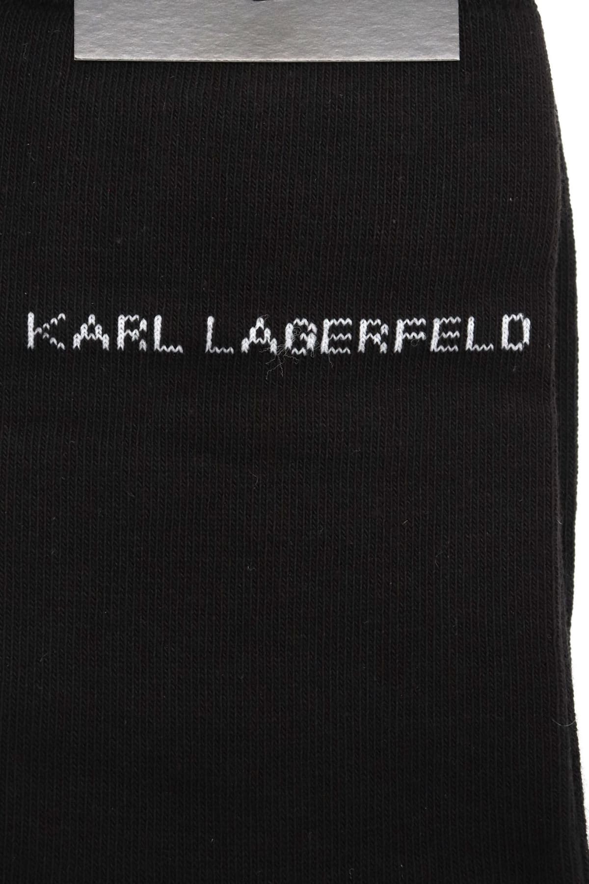 KARL LAGERFELD ΚΑΛΤΣΕΣ LOGO ΜΑΥΡΟ